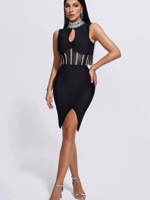 Rochie neagră elegantă de lux