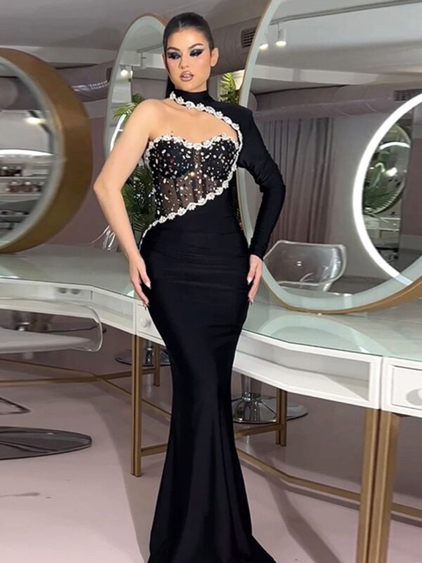 Rochie stil sirenă cu un umăr gol