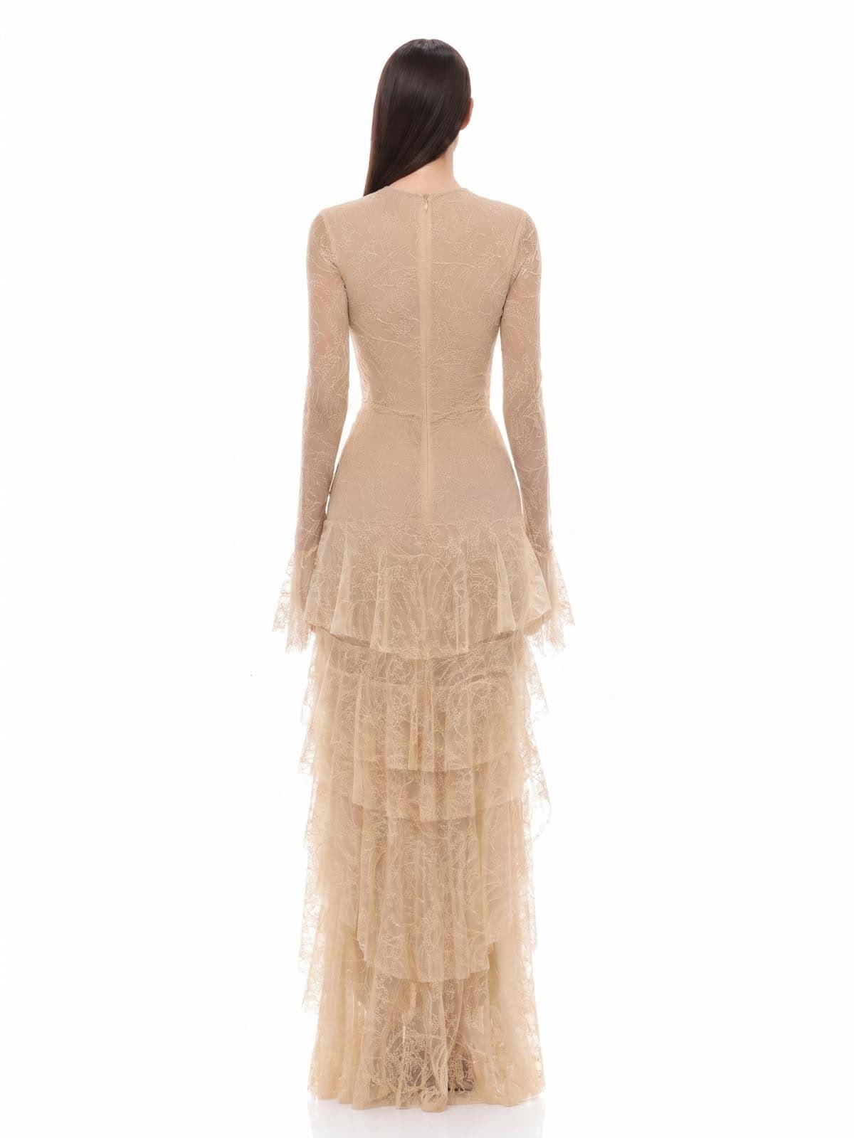 Rochie cu volane din dantelă - imagine 4