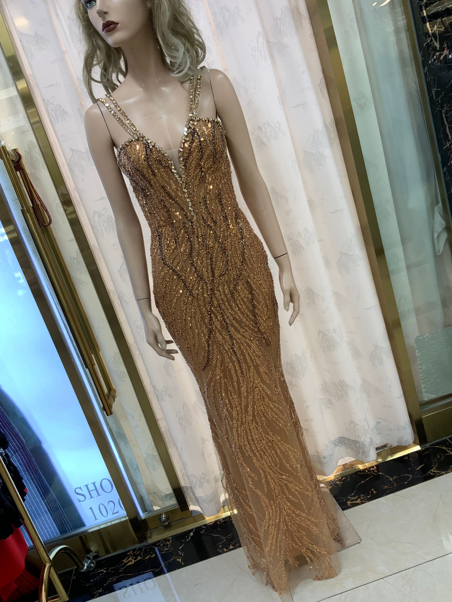 Rochie de ocazie Golden Queen - imagine 7