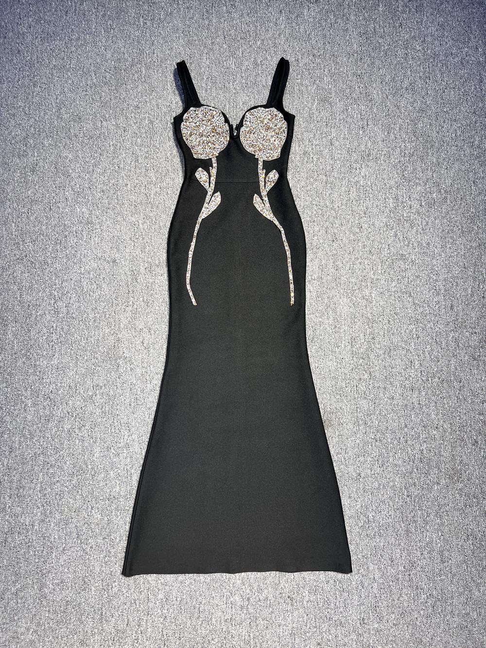 Rochie elegantă neagră - imagine 4