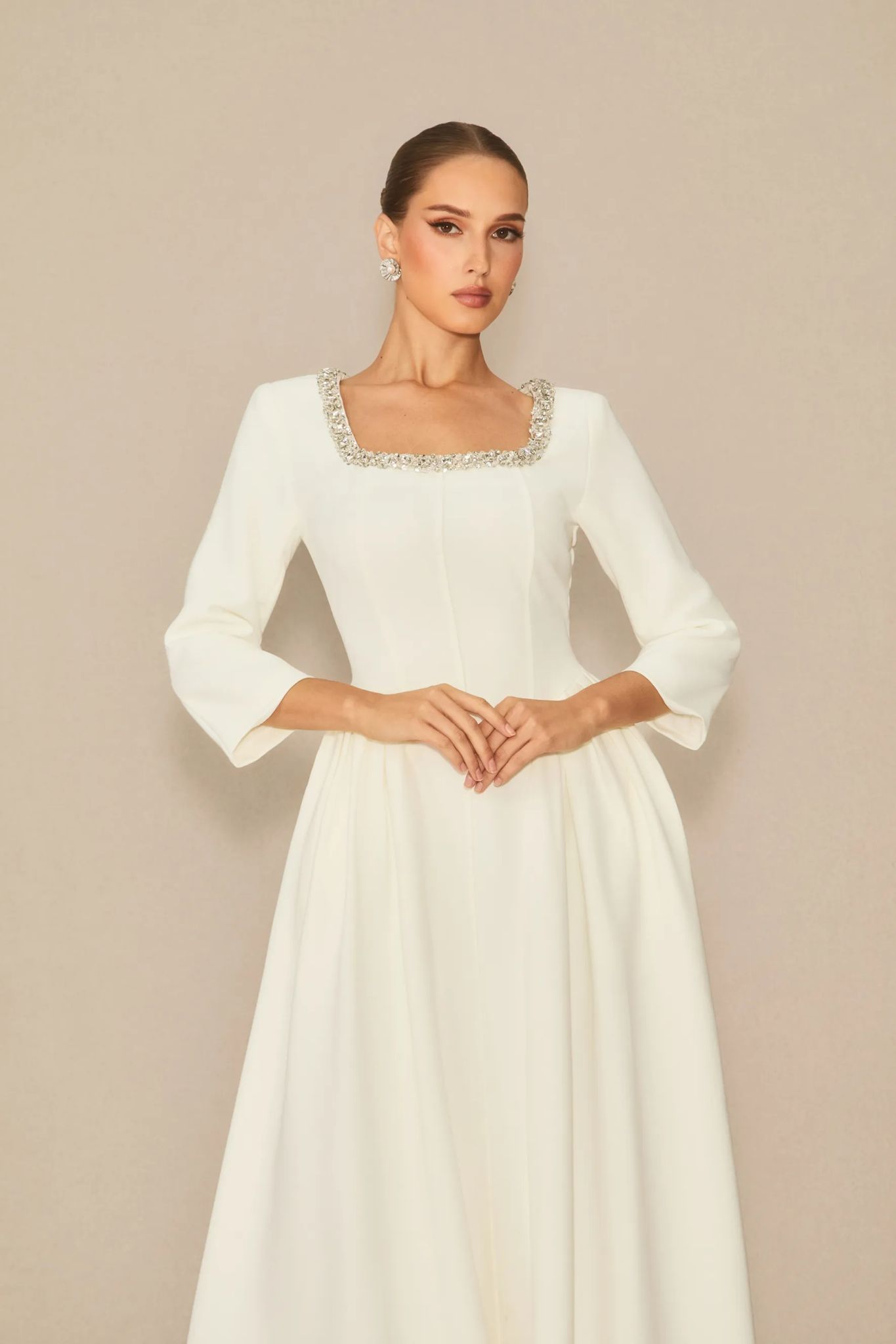 Rochie midi cu pietre - imagine 2