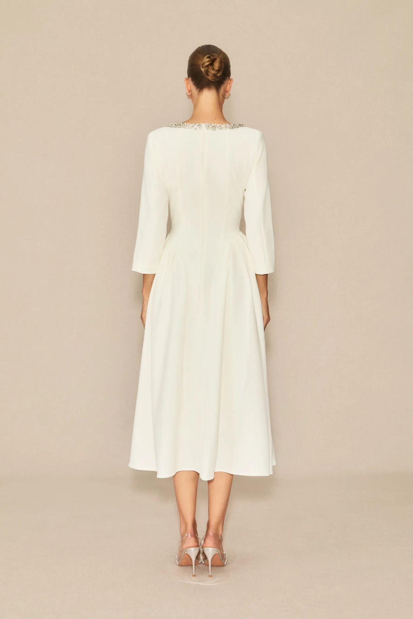 Rochie midi cu pietre - imagine 4