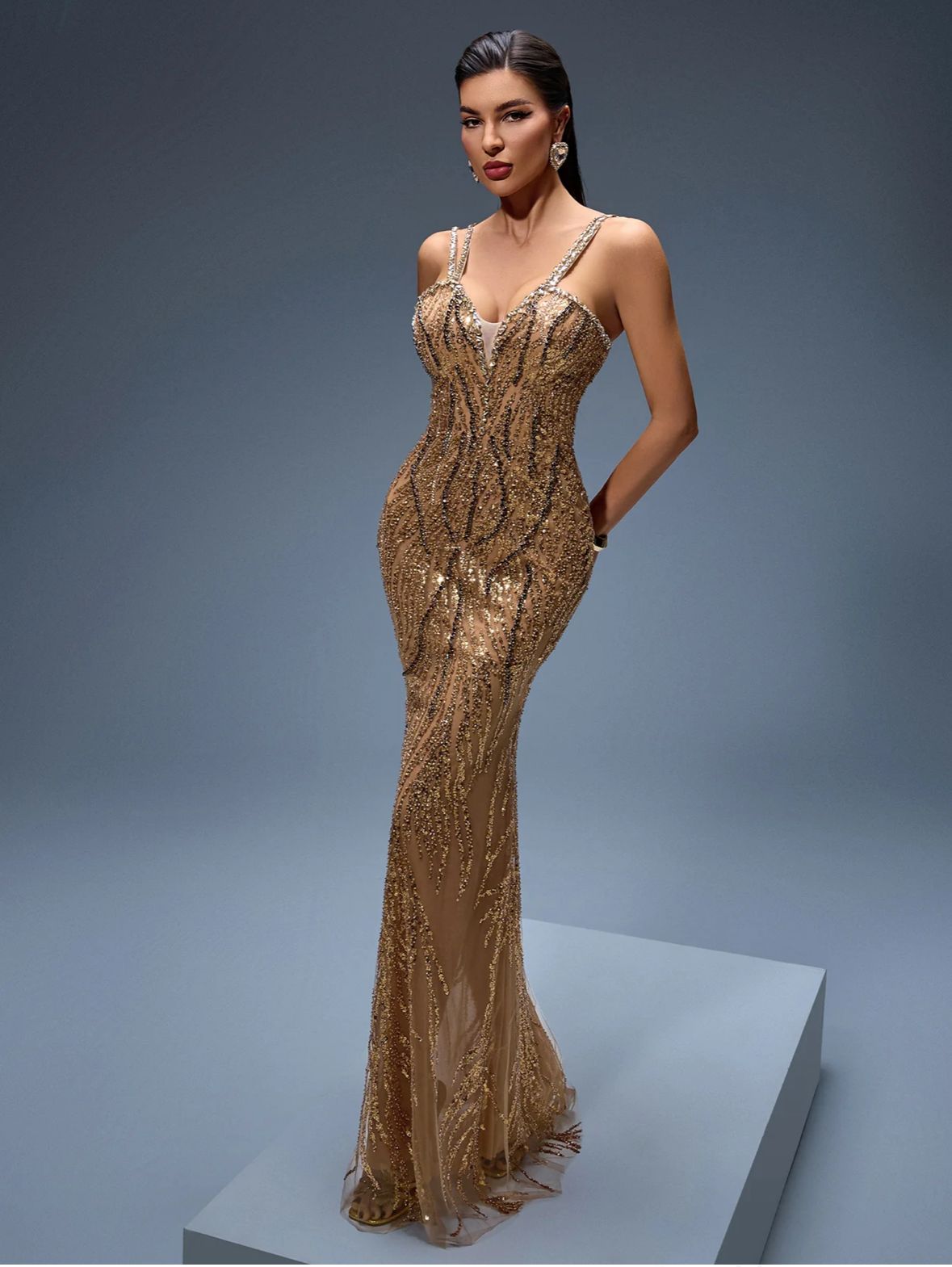 Rochie de ocazie Golden Queen