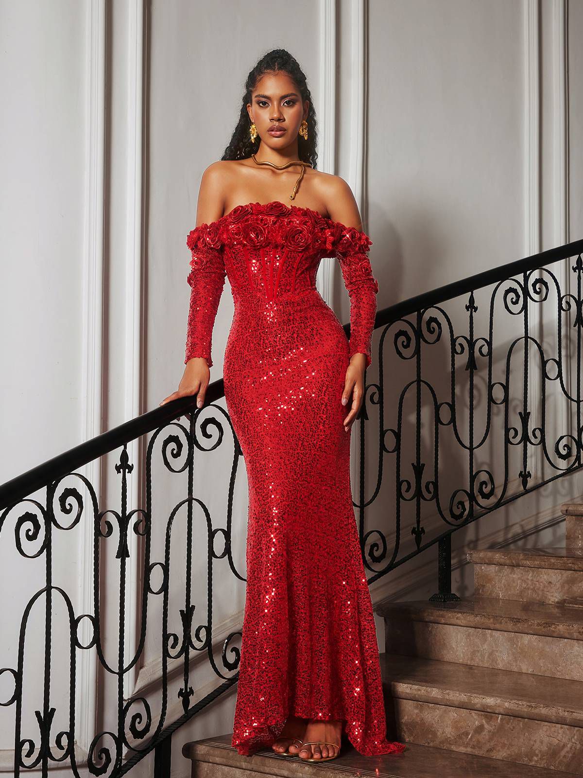 Rochie sexy Red Rose - imagine 3
