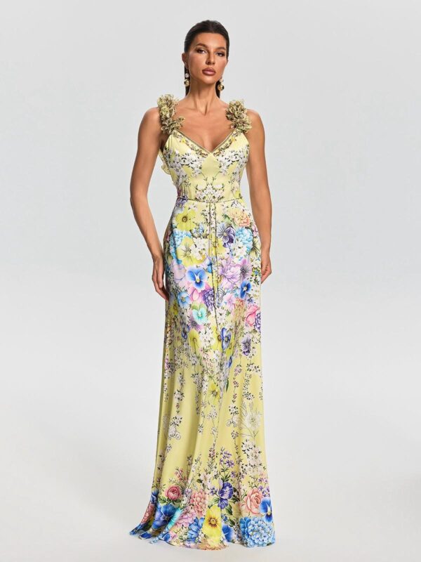 Rochie cu imprimeu floral pastel