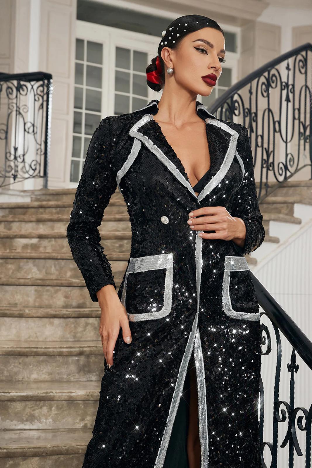 Rochie elegantă din paiete - imagine 3