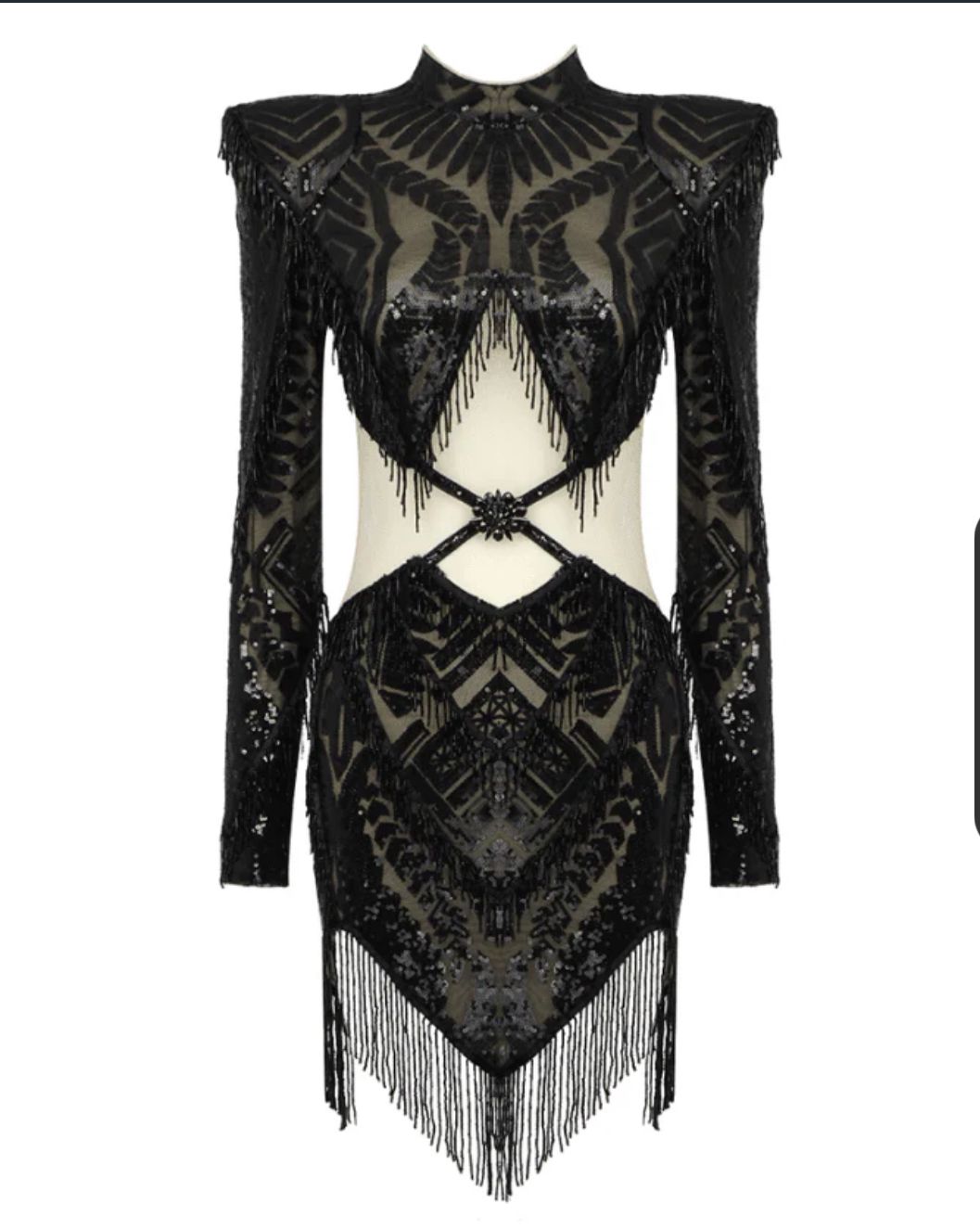 Rochie sexy cu paiete și franjuri - imagine 3
