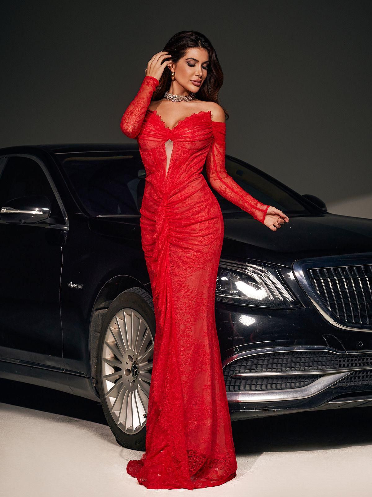 Rochie elegantă din dantelă - imagine 3