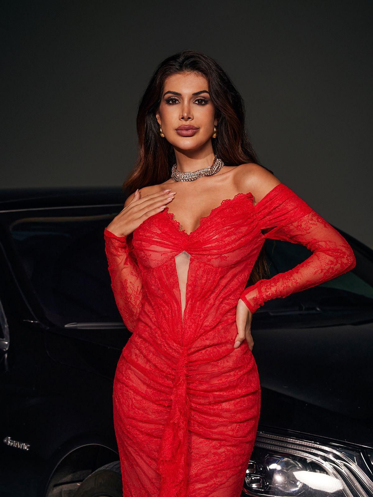 Rochie elegantă din dantelă - imagine 4