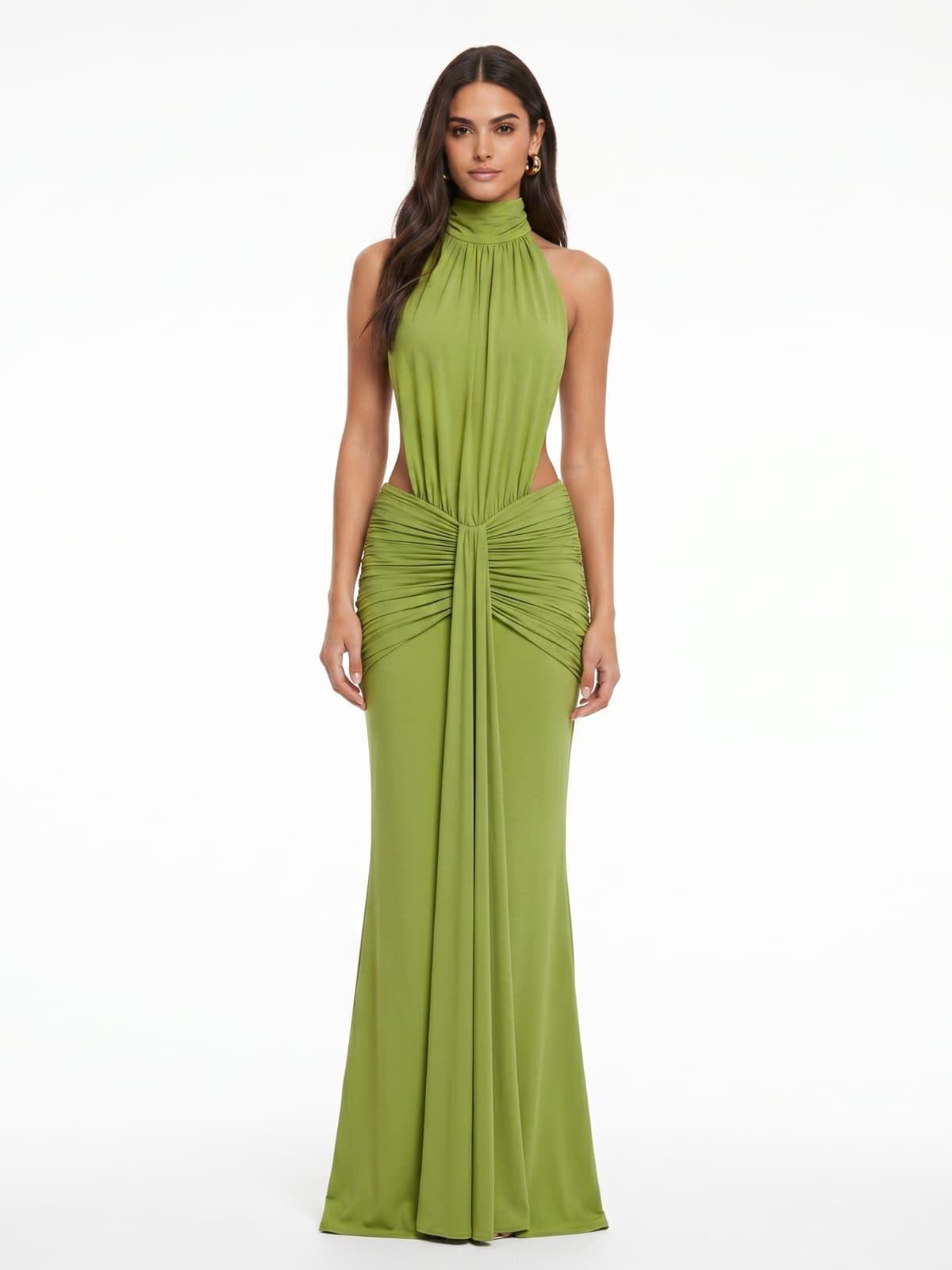 Rochie lunga Verde Olive