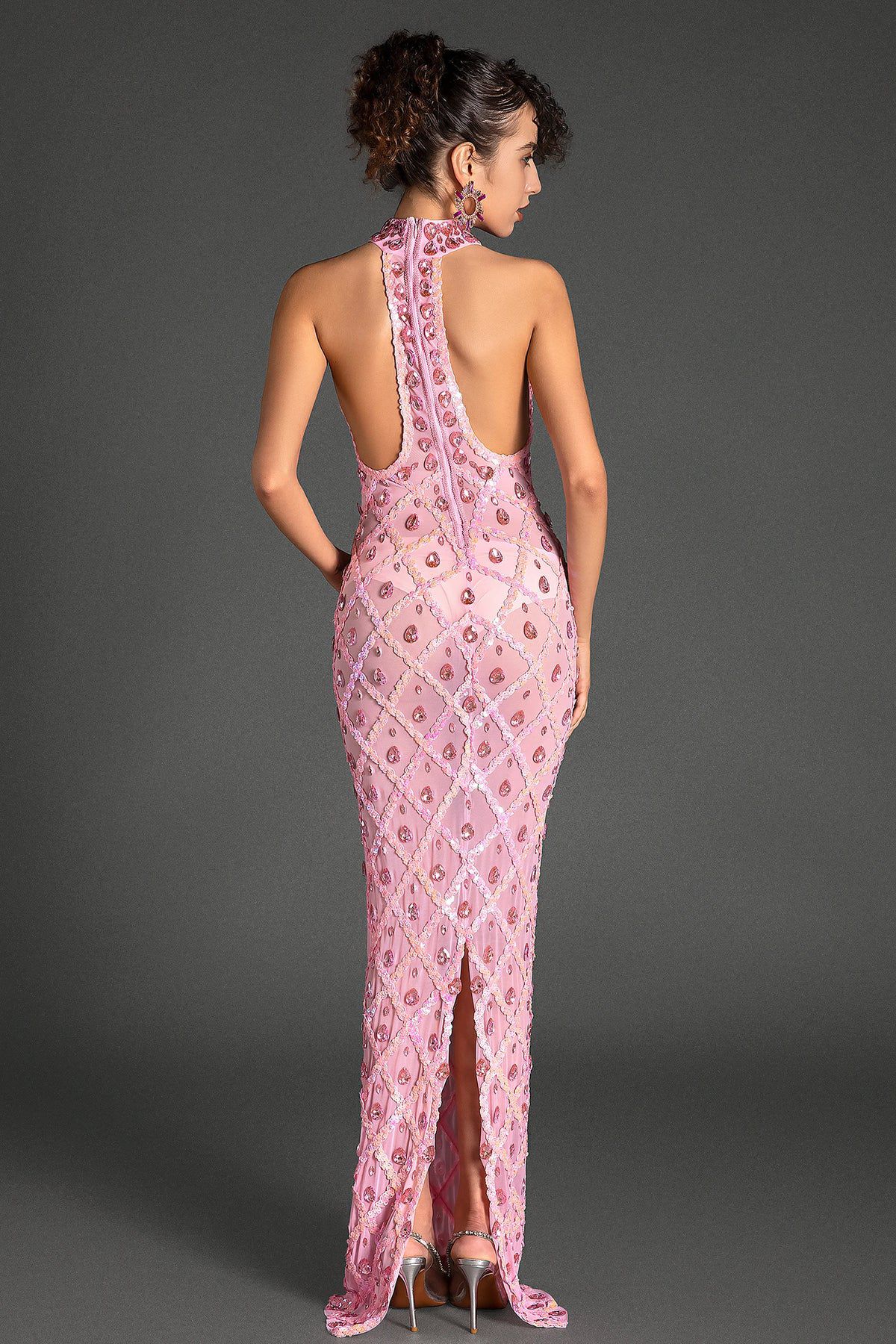 Rochie lungă cu pietre - imagine 2