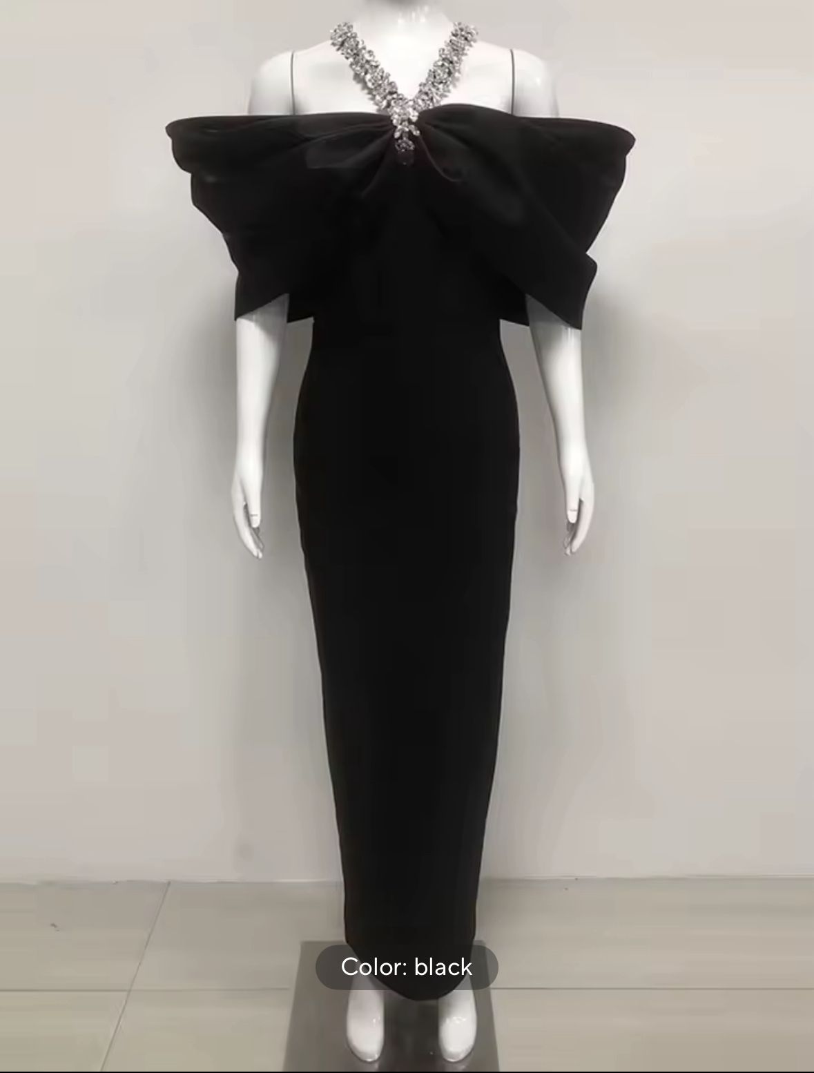Rochie cu umeri tip fundiță - imagine 7