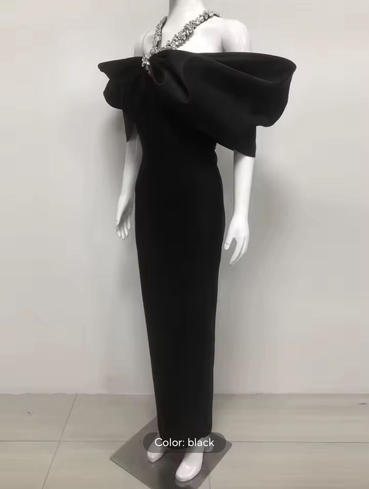 Rochie cu umeri tip fundiță - imagine 8
