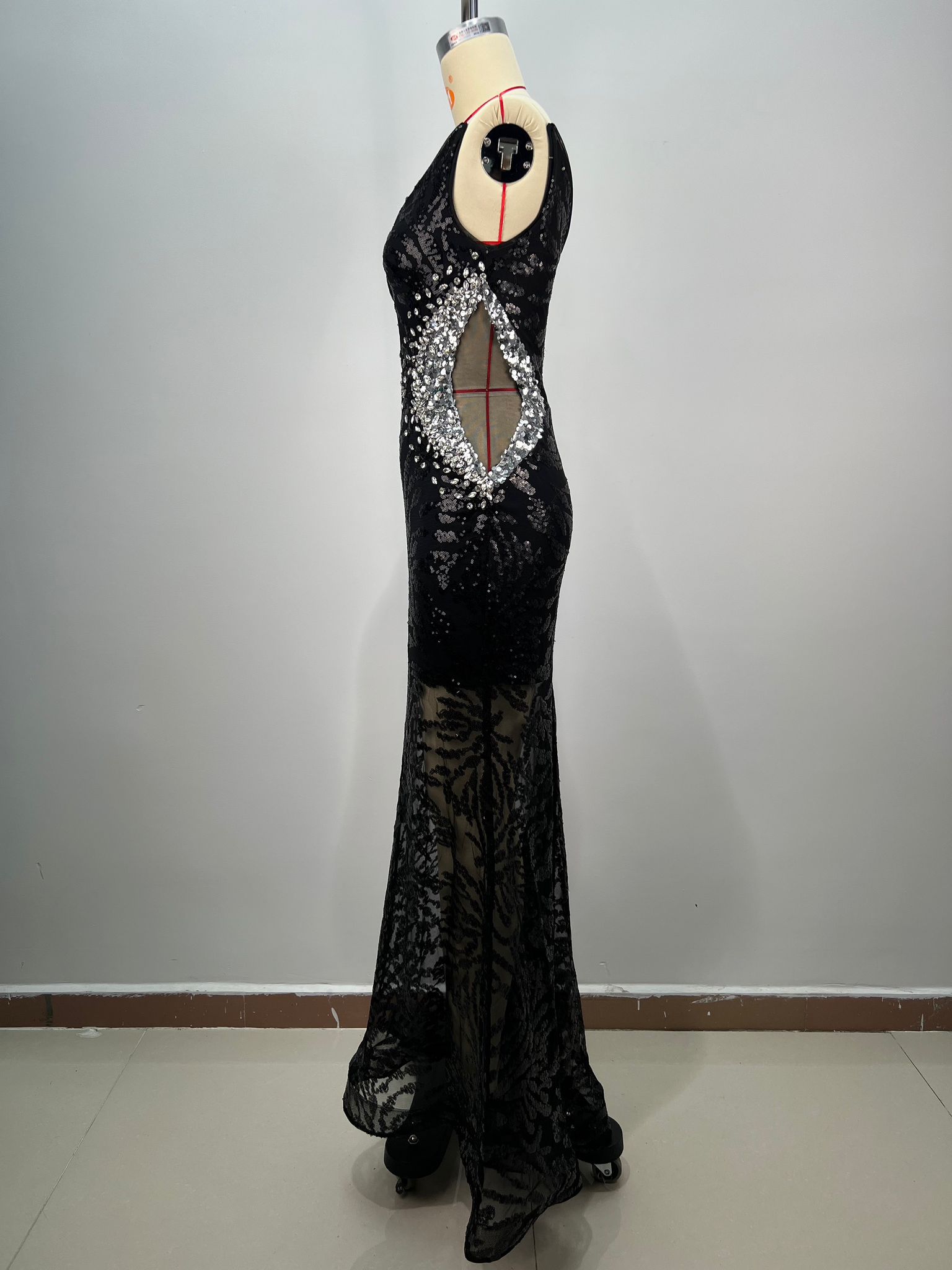 Rochie de ocazie cu pietre argintii - imagine 4
