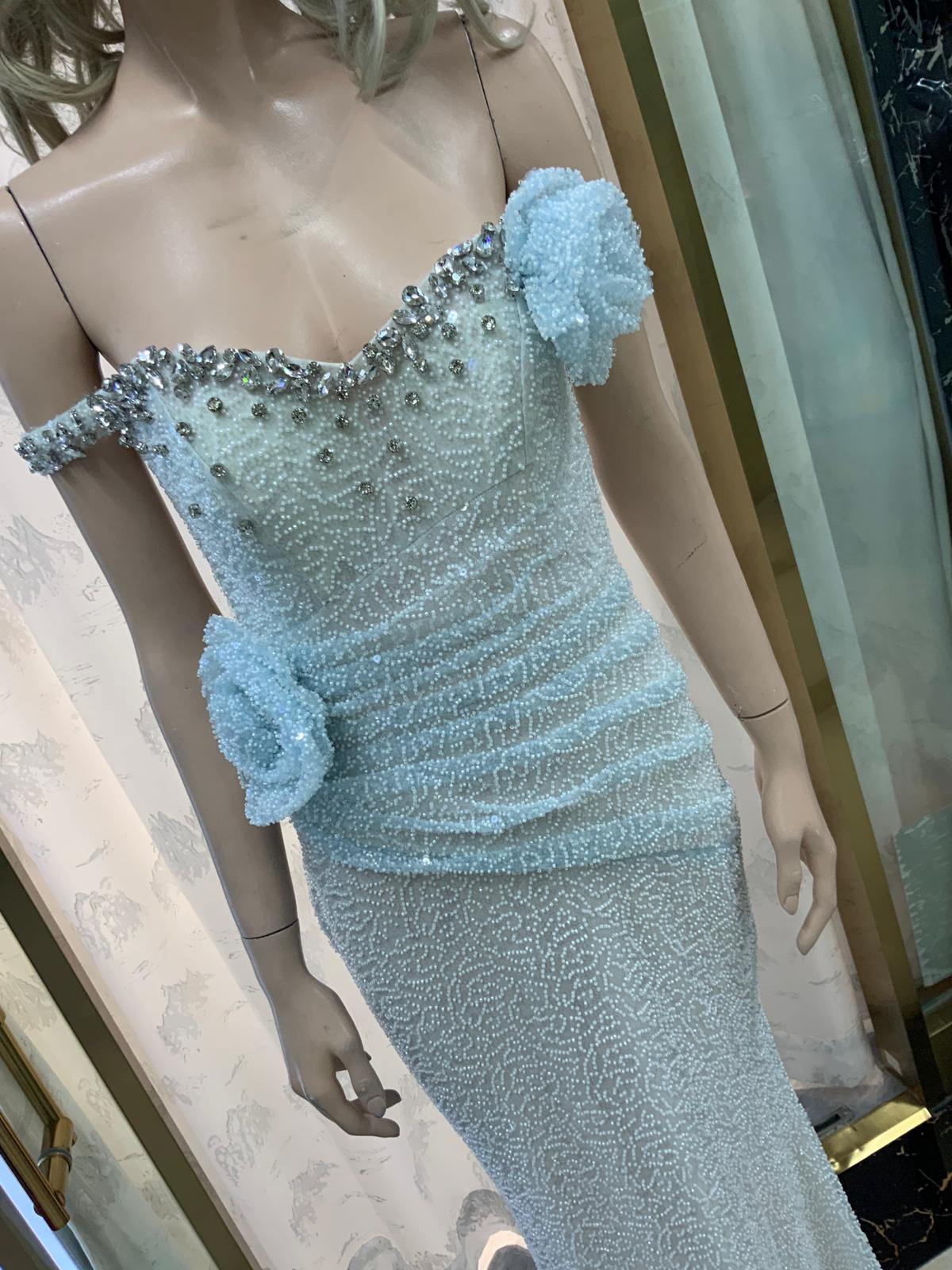 Rochie fină Baby Blue - imagine 3