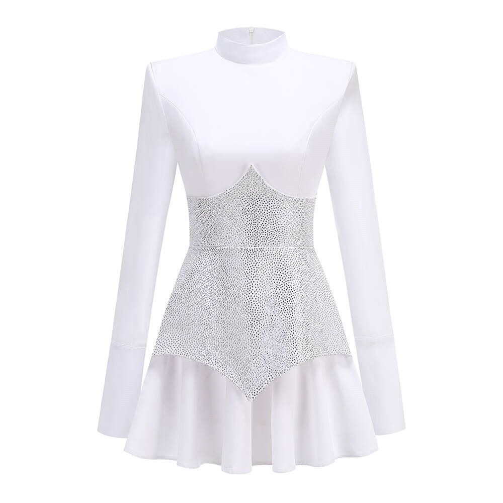 Rochie elegantă mini cu mâneci lungi - imagine 13