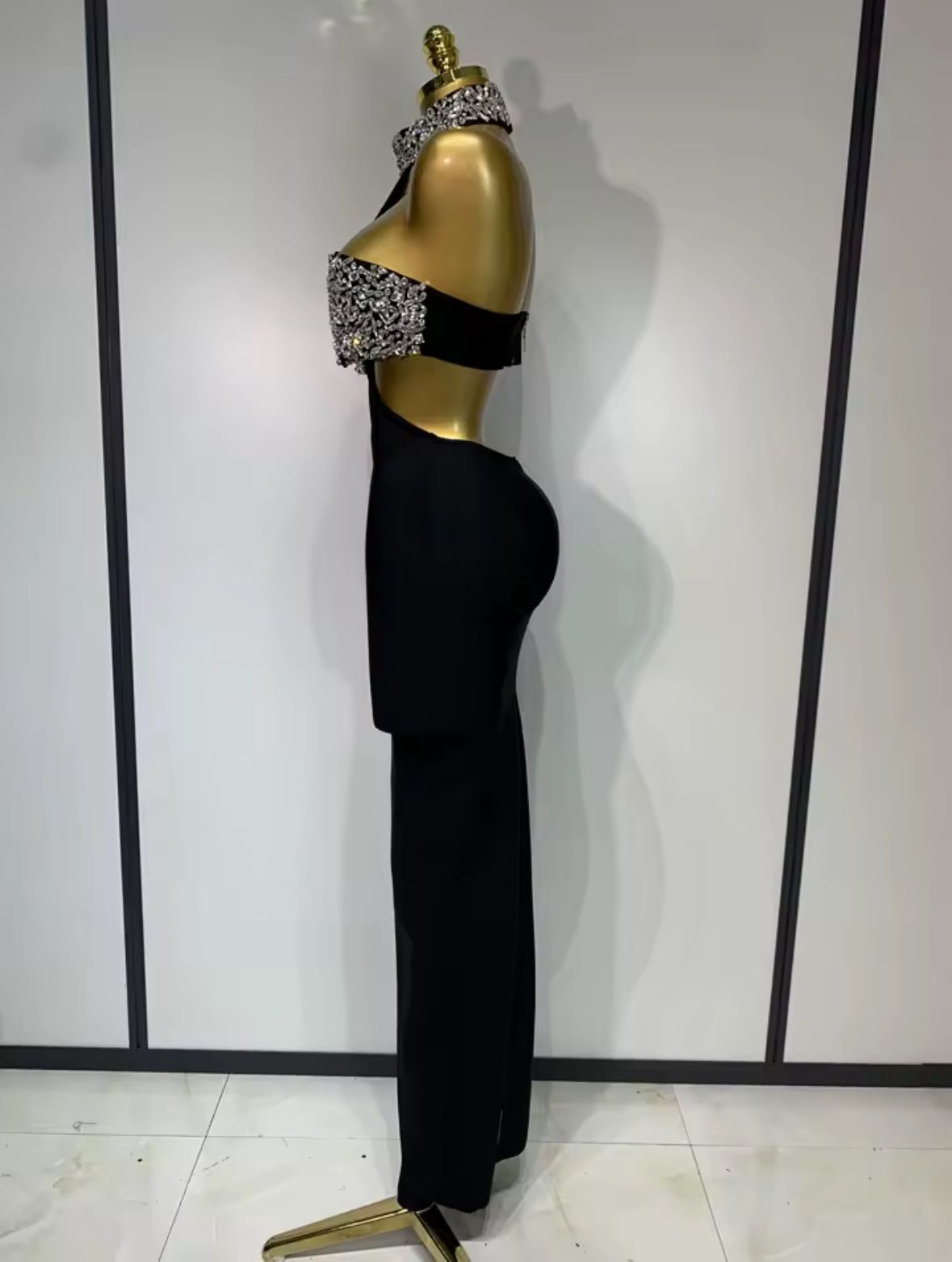 Rochie sexy cu top încrustat cu pietre - imagine 9