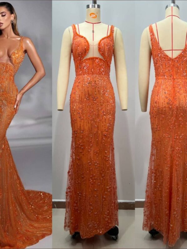 Rochie sexy portocalie