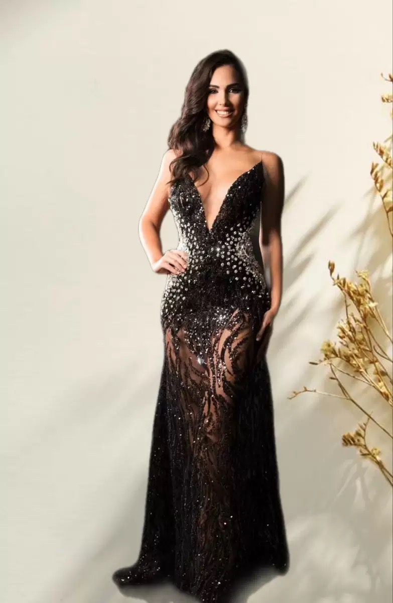 Rochie de ocazie cu pietre argintii - imagine 2