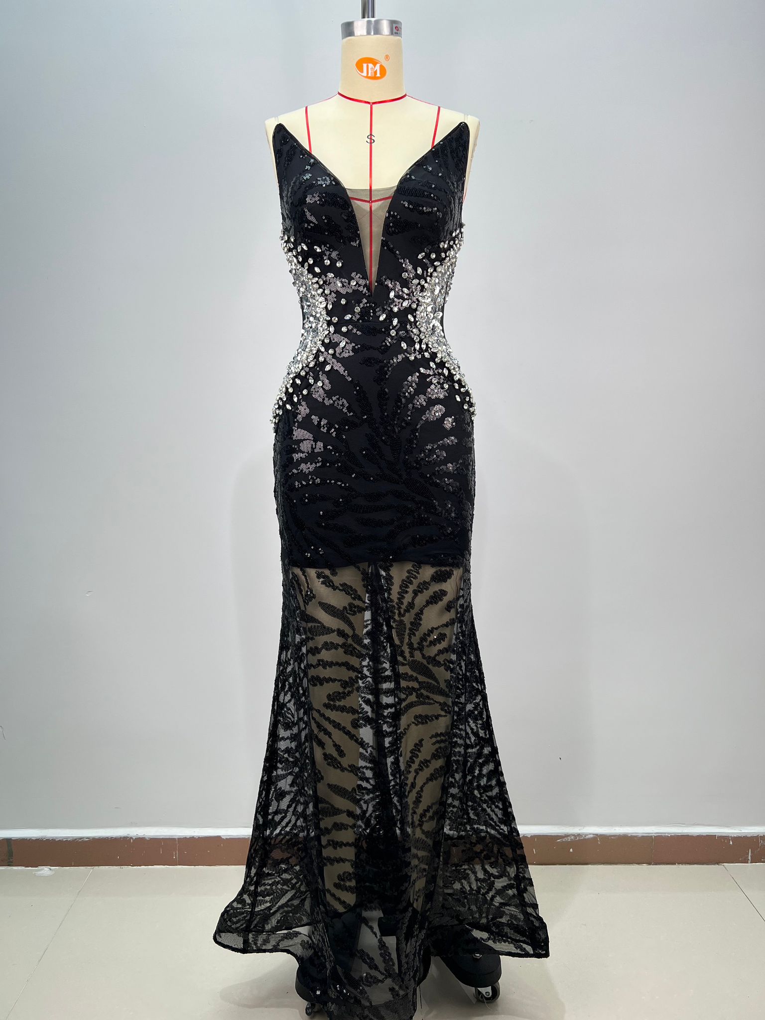 Rochie de ocazie cu pietre argintii - imagine 6