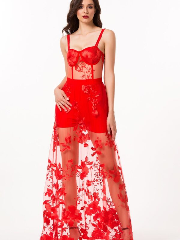 Rochie sexy din dantela cu bretele