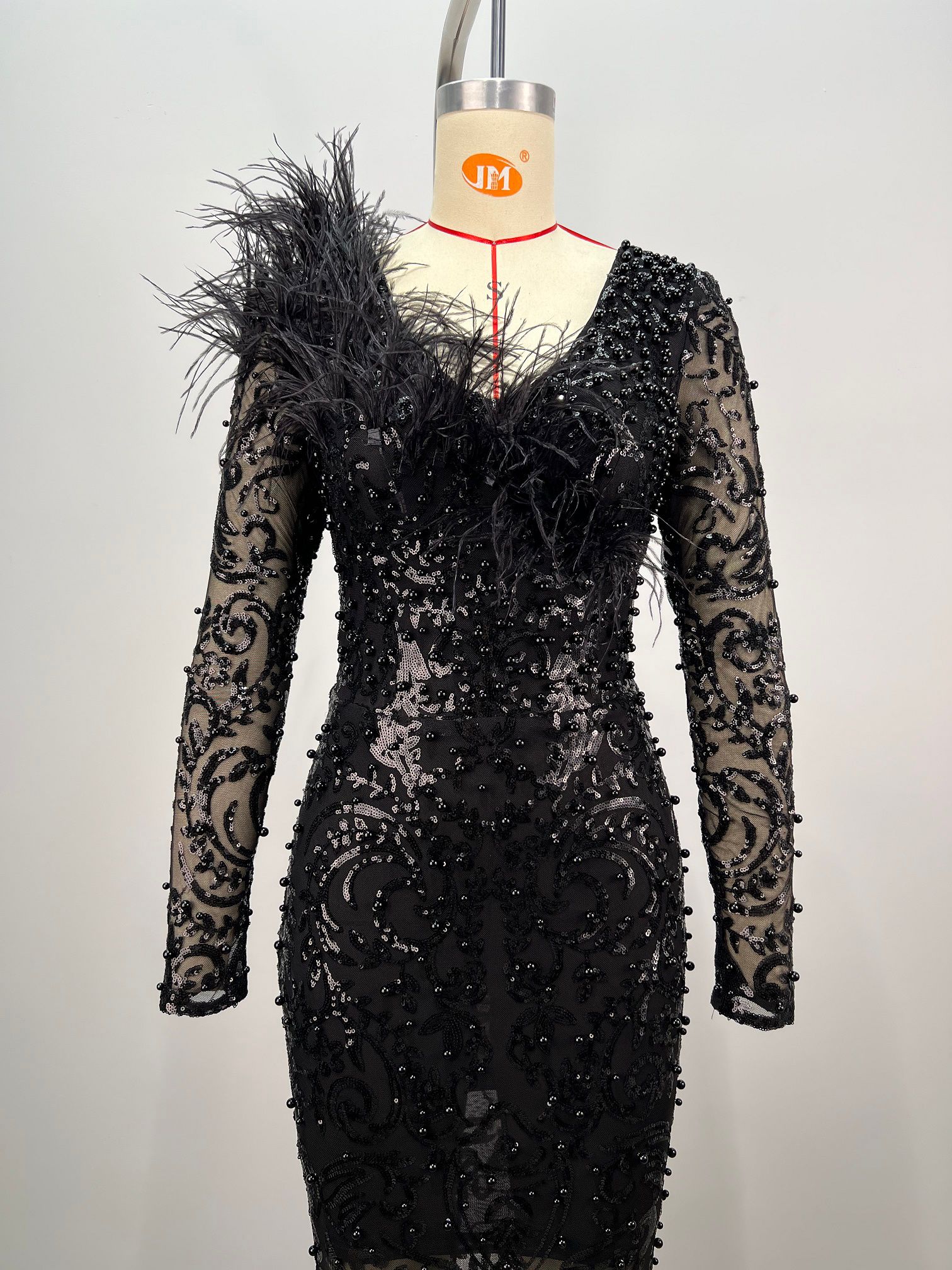 Rochie elegantă cu mâneca lungă - imagine 3