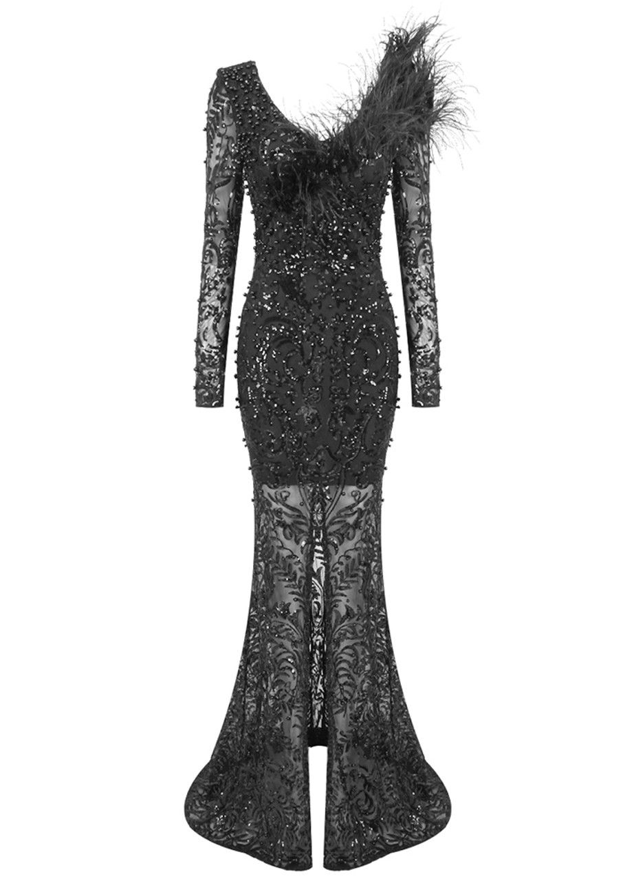 Rochie elegantă cu mâneca lungă - imagine 7