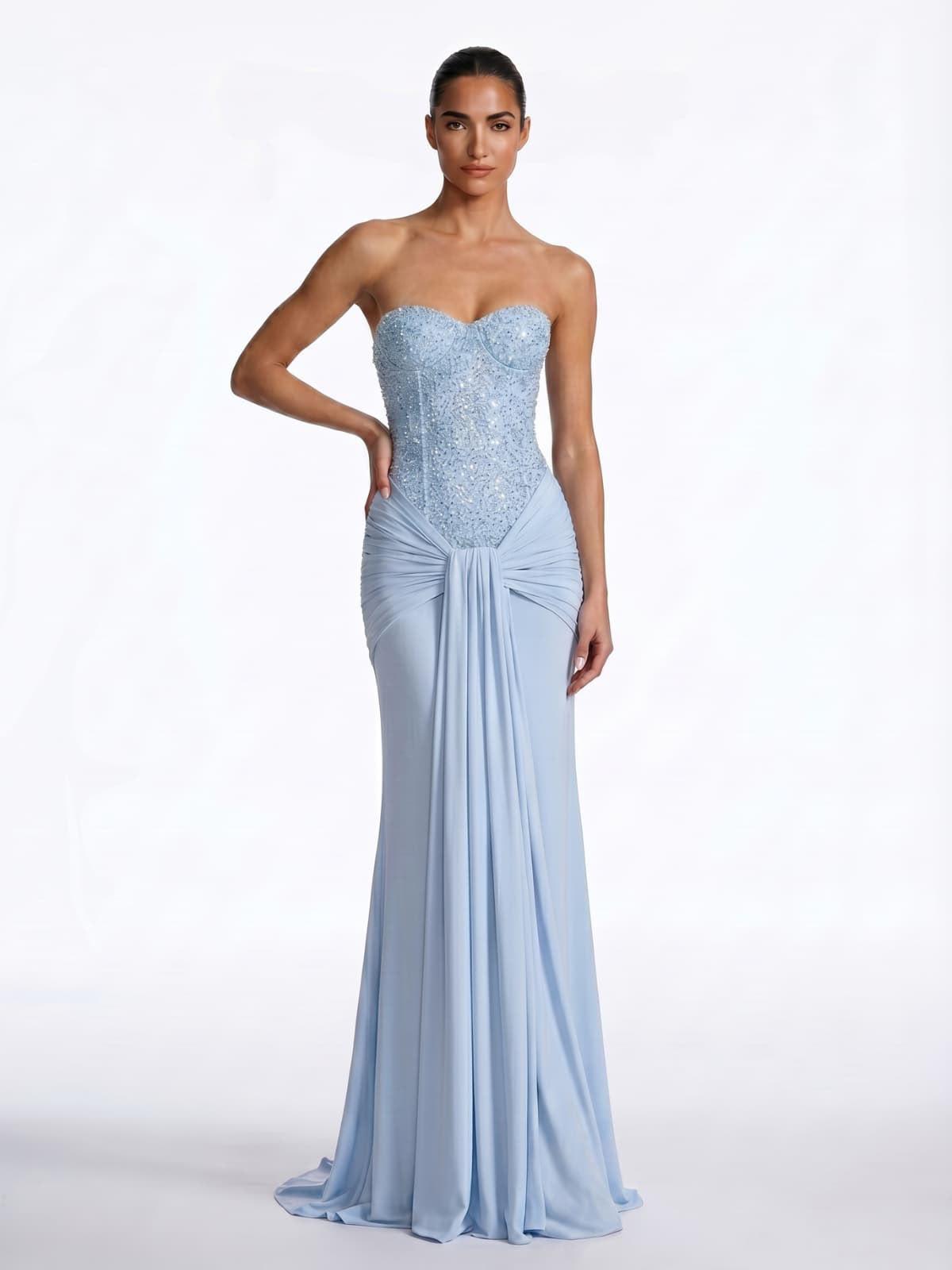 Rochie de seara cu aplicatii stralucitoare