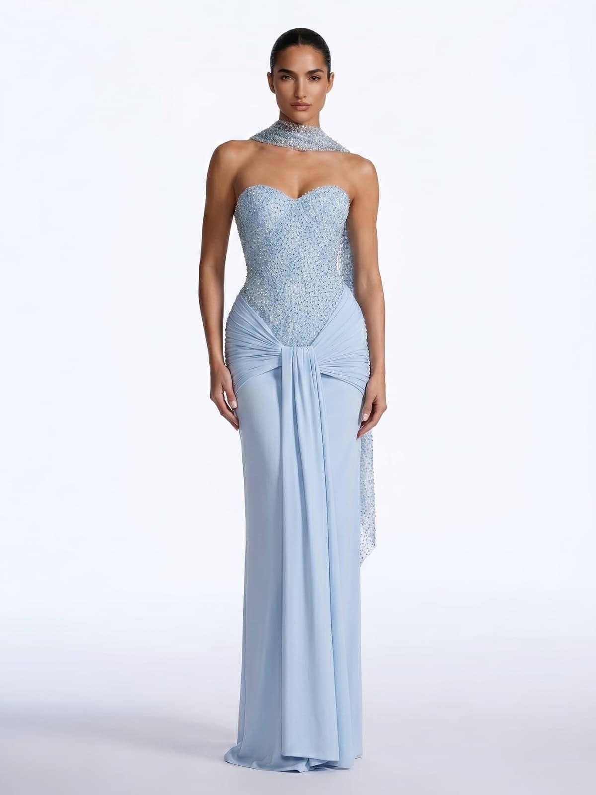 Rochie de seara cu aplicatii stralucitoare - imagine 2