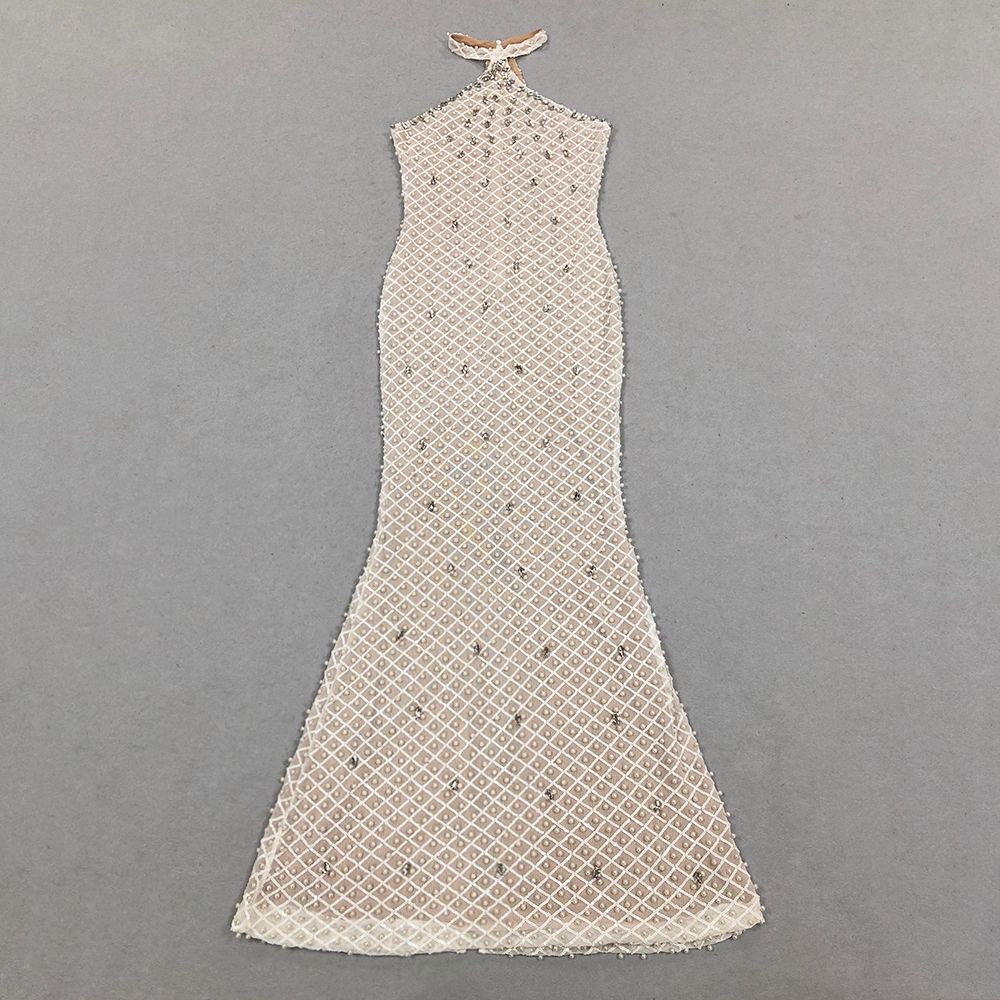 Rochie sexy de ocazie cu mărgele și ștrasuri - imagine 6