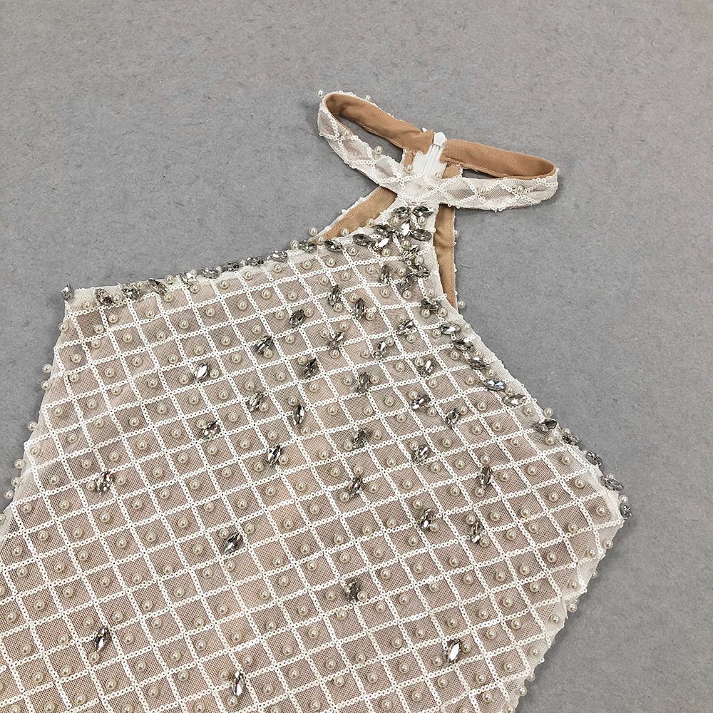 Rochie sexy de ocazie cu mărgele și ștrasuri - imagine 8