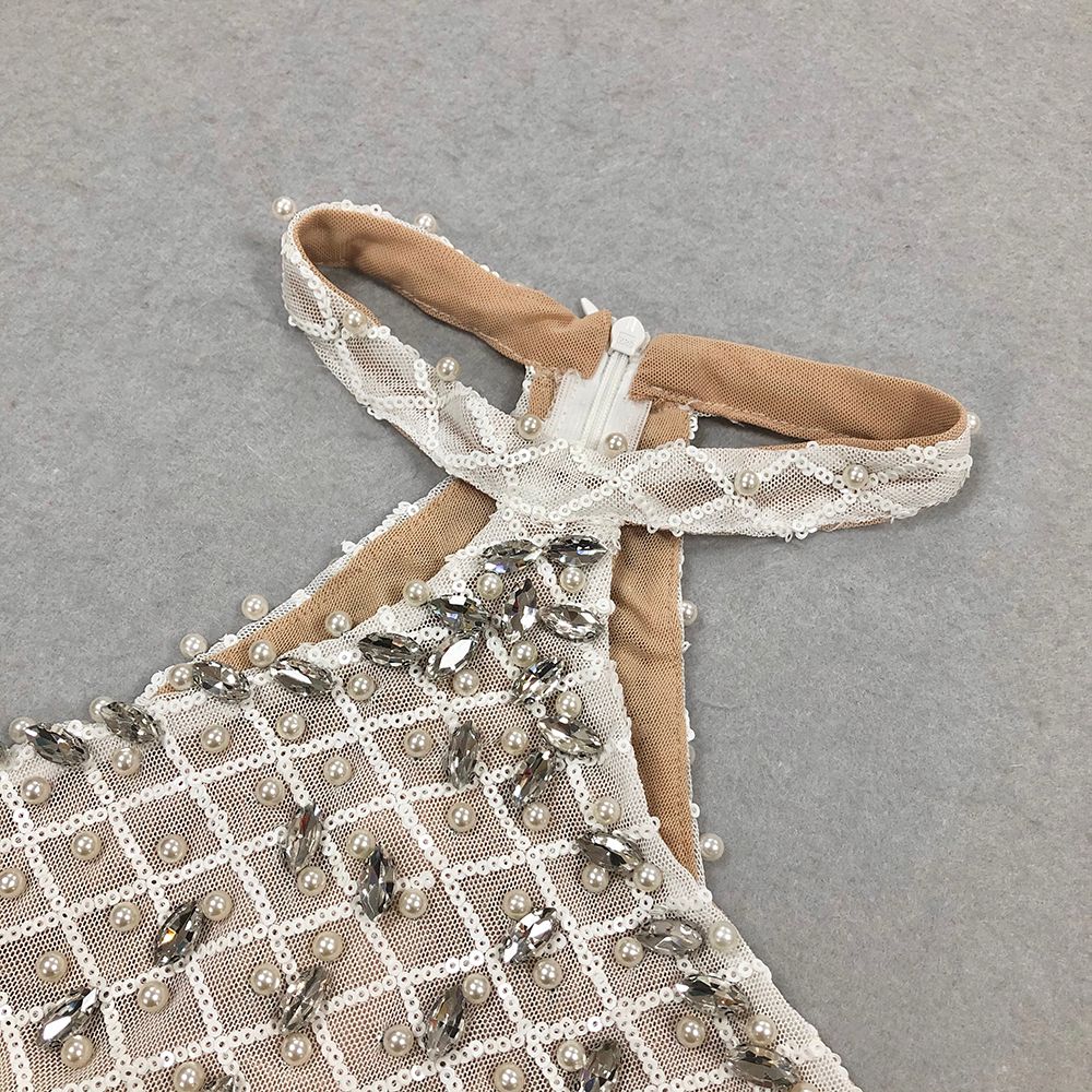 Rochie sexy de ocazie cu mărgele și ștrasuri - imagine 9