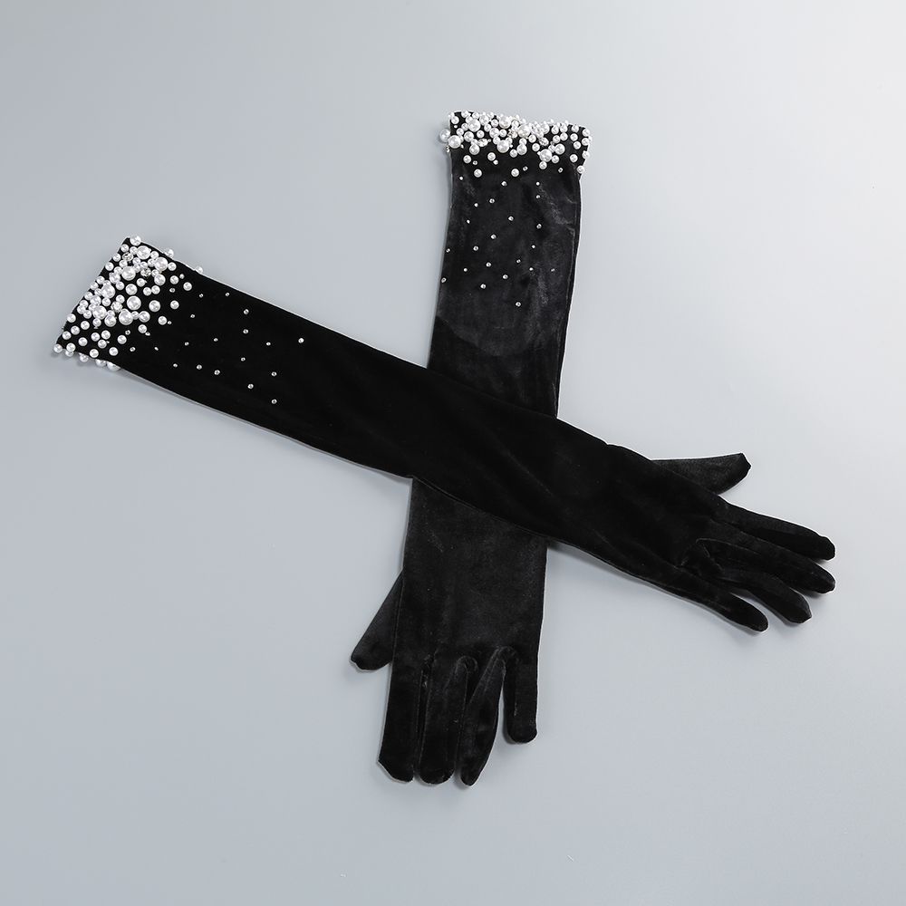 Rochie de lux din catifea încrustată cu mărgele - imagine 13
