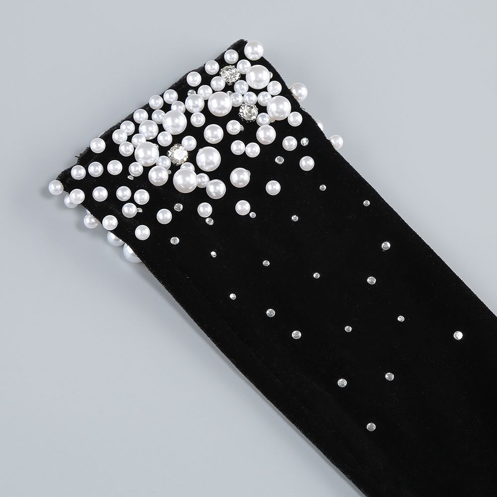 Rochie de lux din catifea încrustată cu mărgele - imagine 14