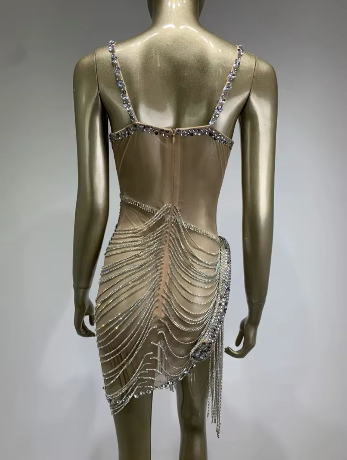 Rochie sexy de ocazie cu detalii strălucitoare - imagine 6