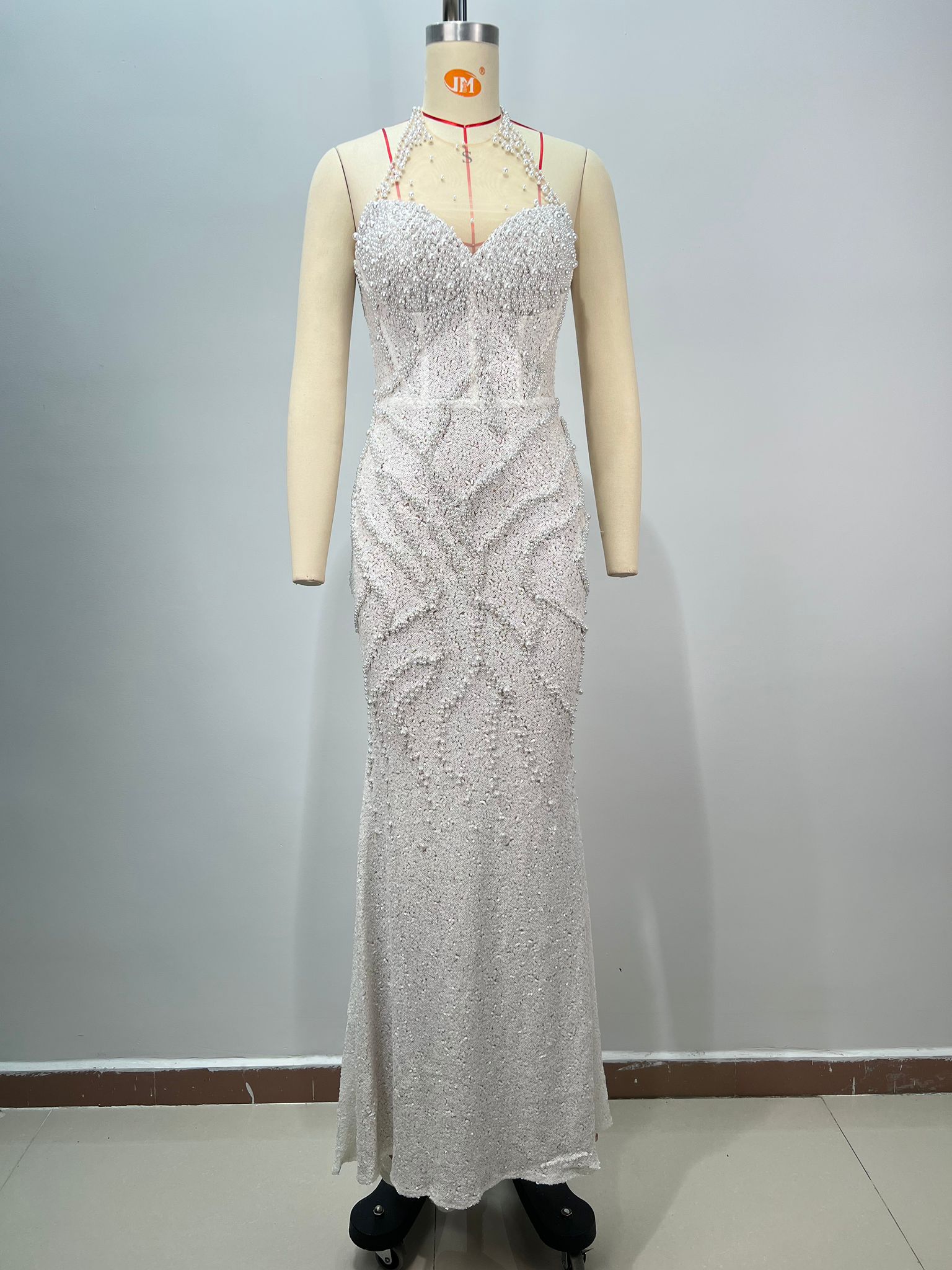 Rochie sexy de ocazie cu mărgele și ștrasuri - imagine 3