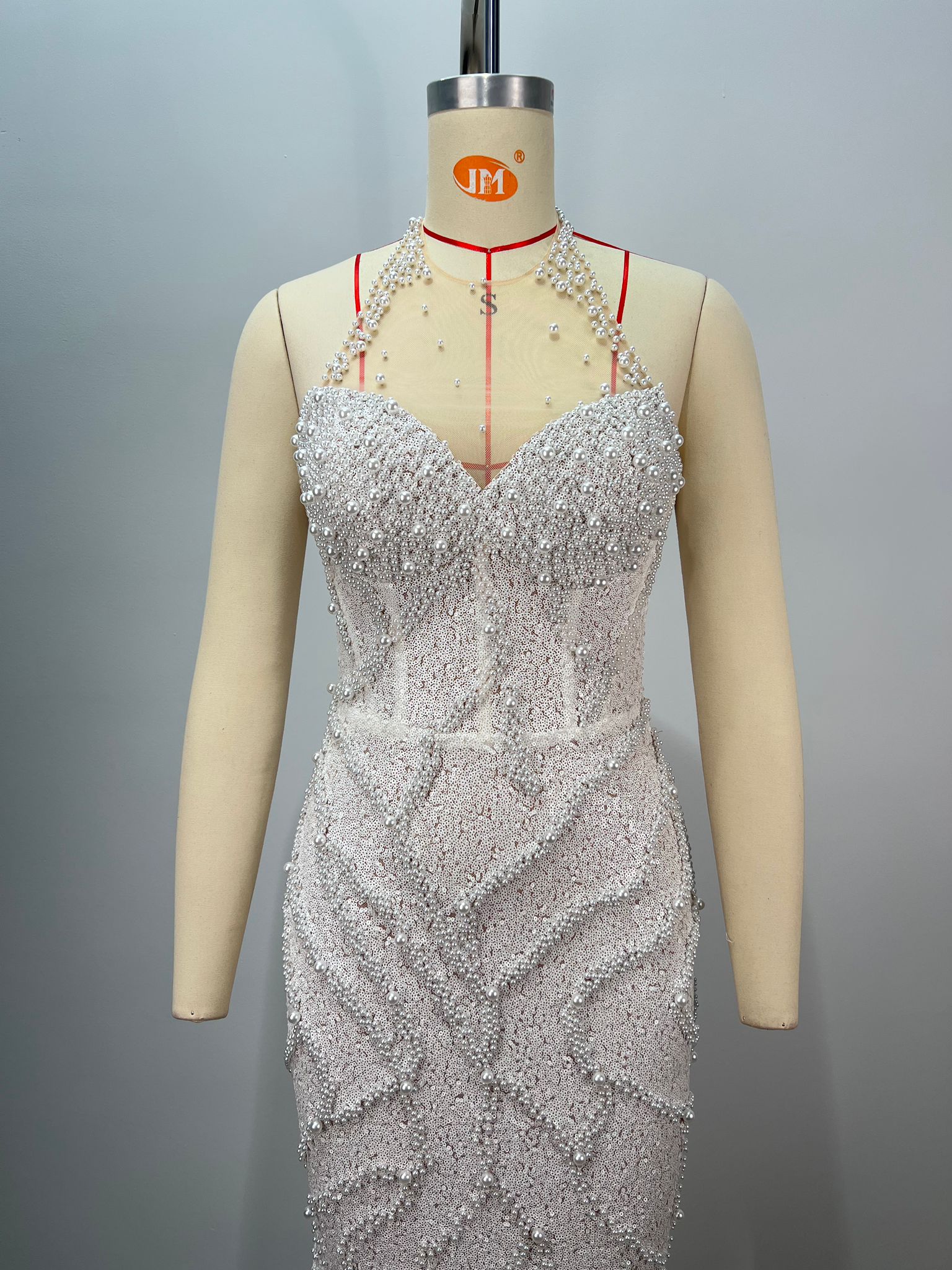 Rochie sexy de ocazie cu mărgele și ștrasuri - imagine 2