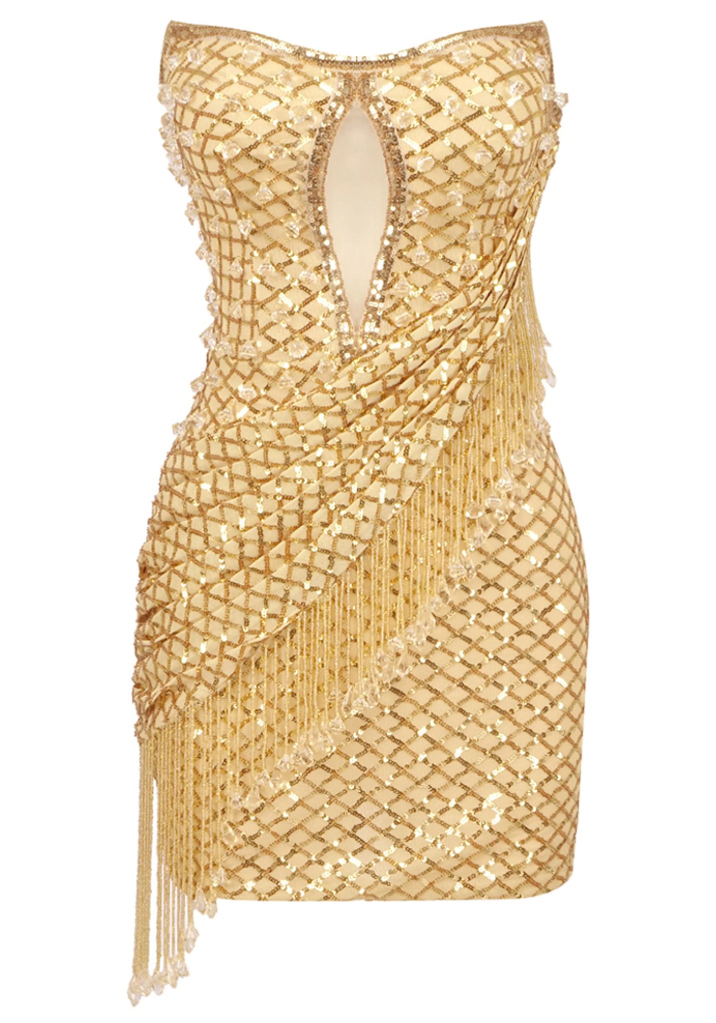 Rochie mini aurie - imagine 2