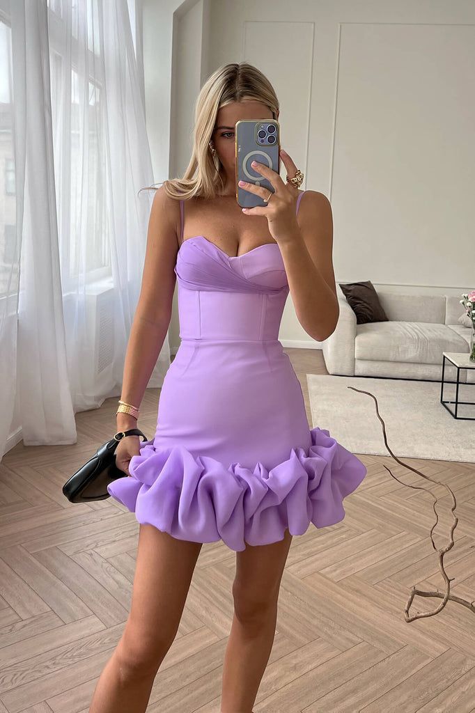 Rochie mini cu bretele subțiri - imagine 4