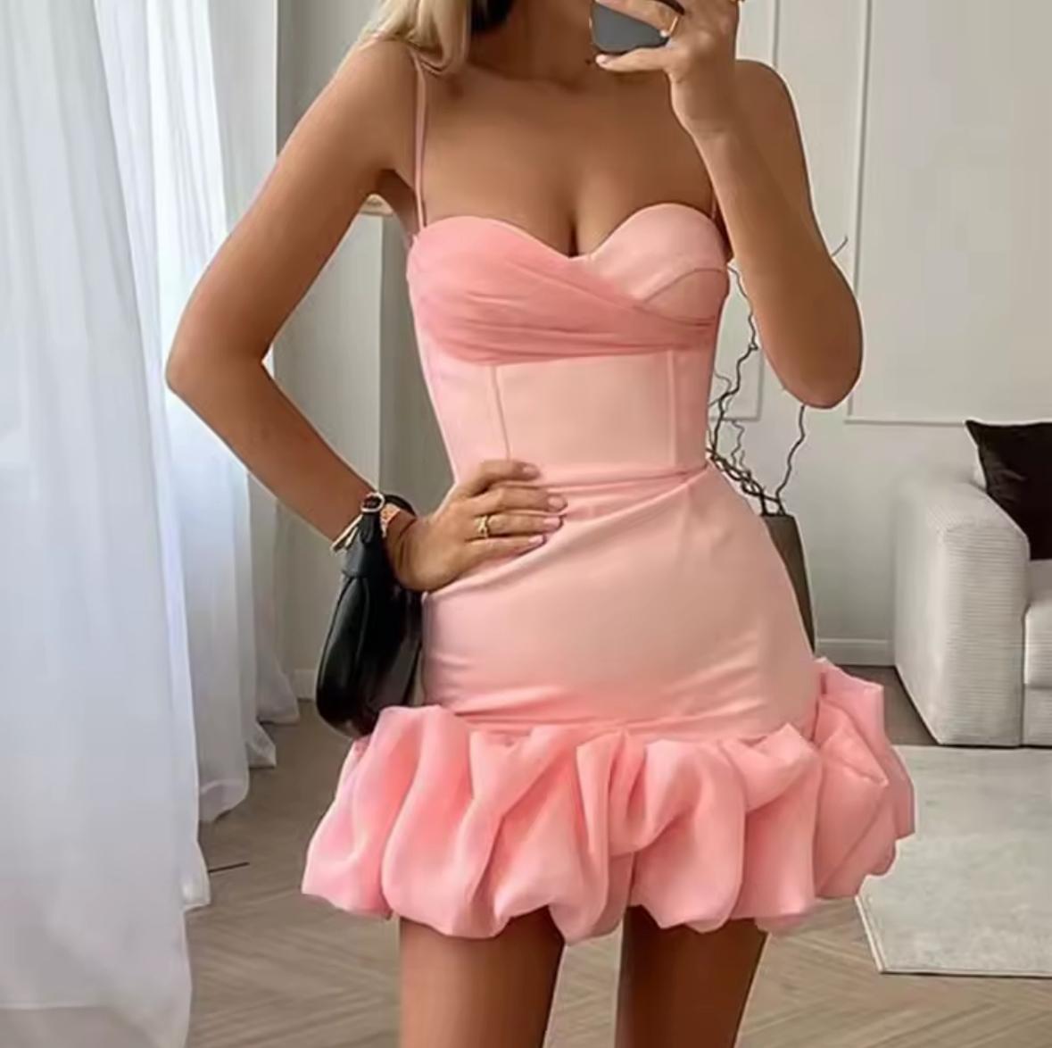 Rochie mini cu bretele subțiri - imagine 3