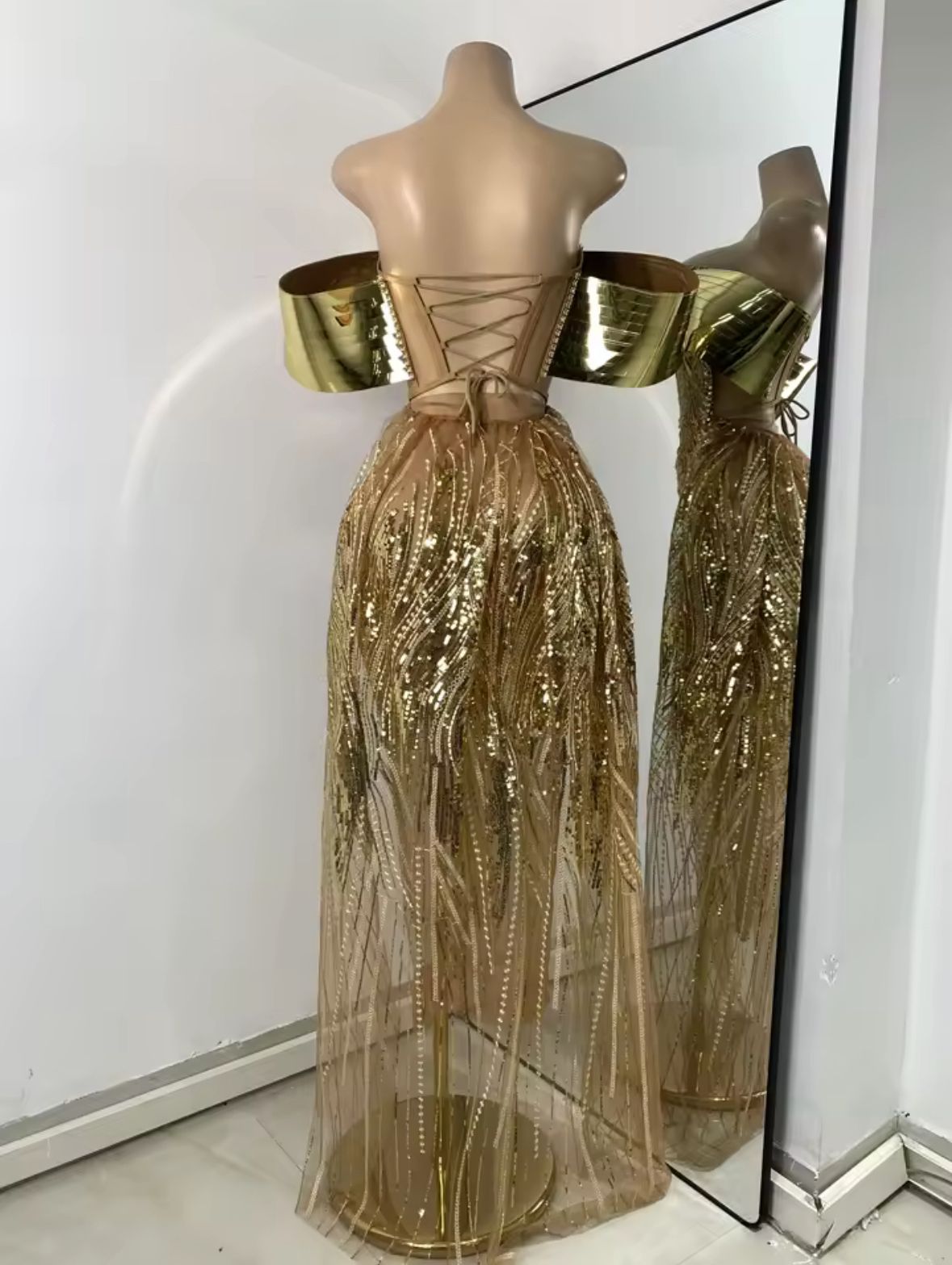 Vestă lungă de lux pentru ocazii - imagine 11