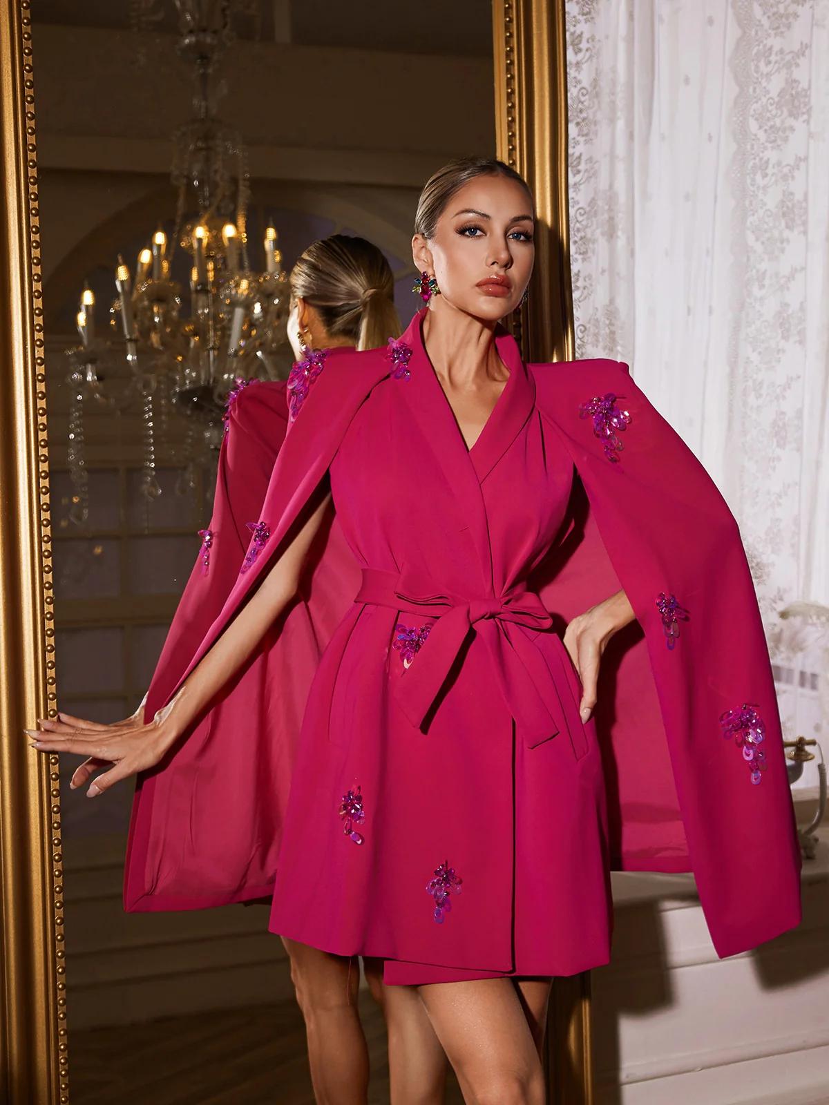 Rochie fucsia stil tunică - imagine 5