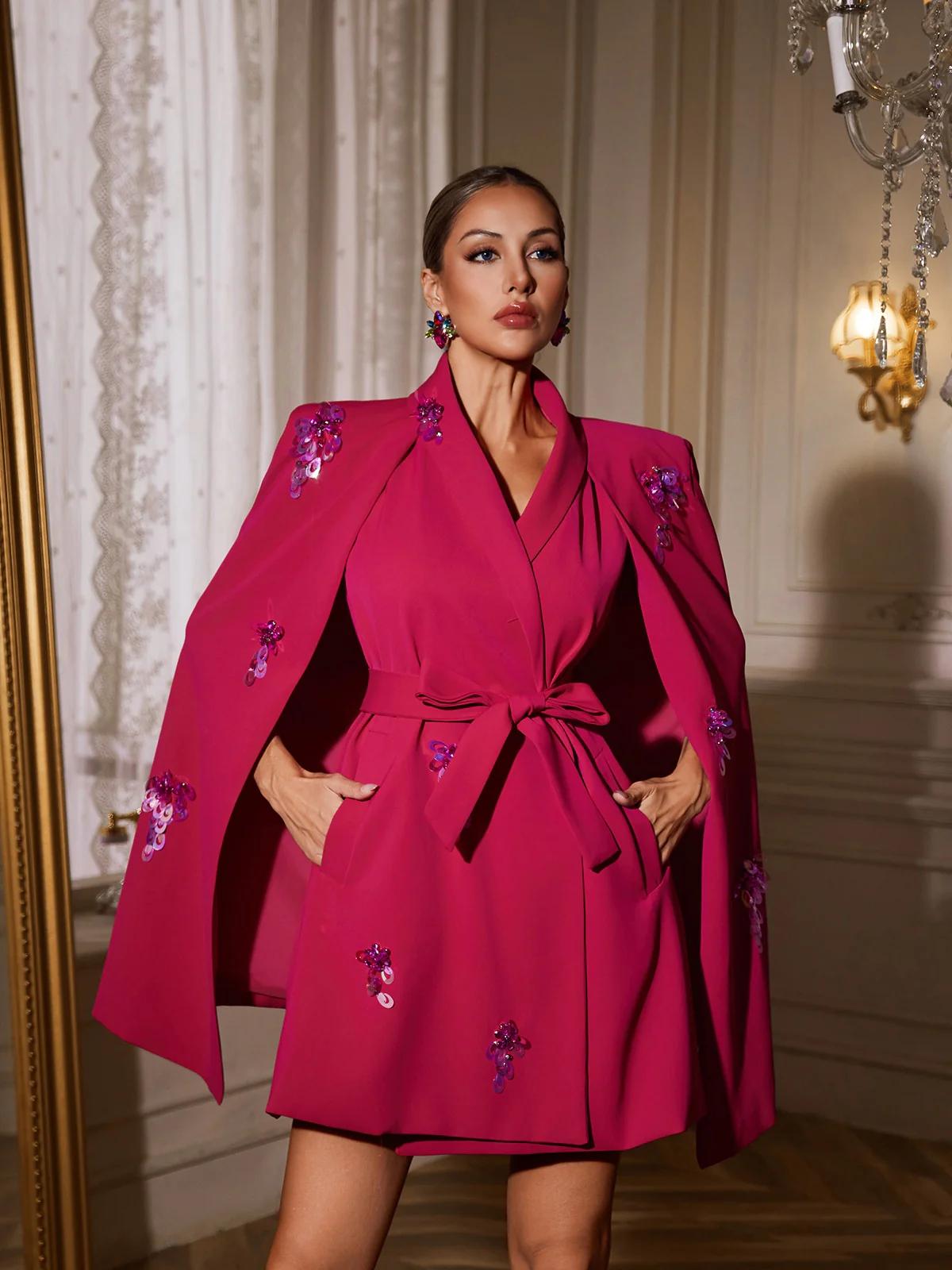 Rochie fucsia stil tunică - imagine 4