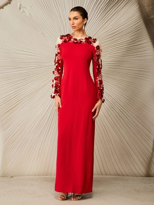 Rochie roșie cu paiete