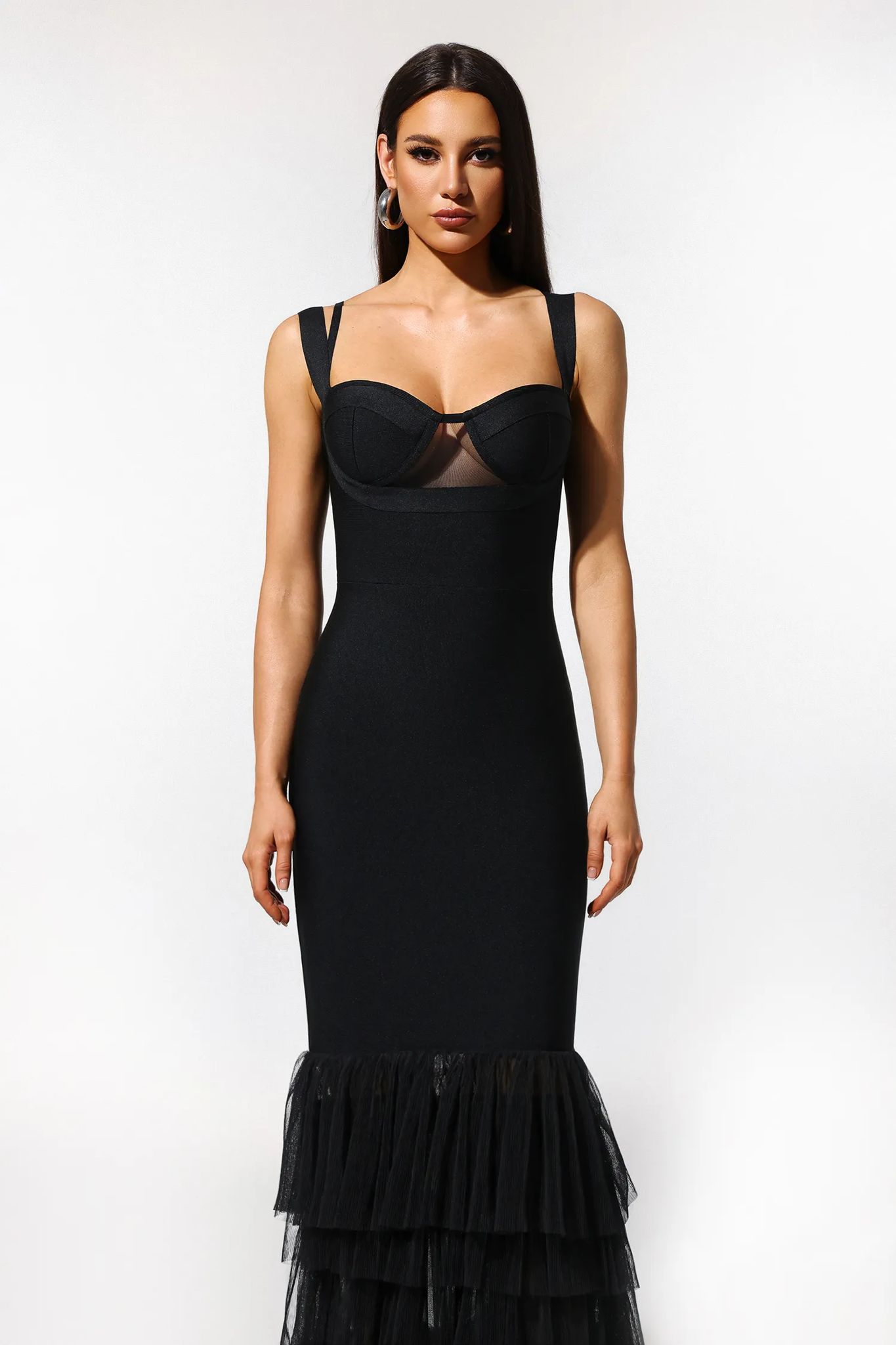 Rochie stil sirenă cu voal - imagine 3