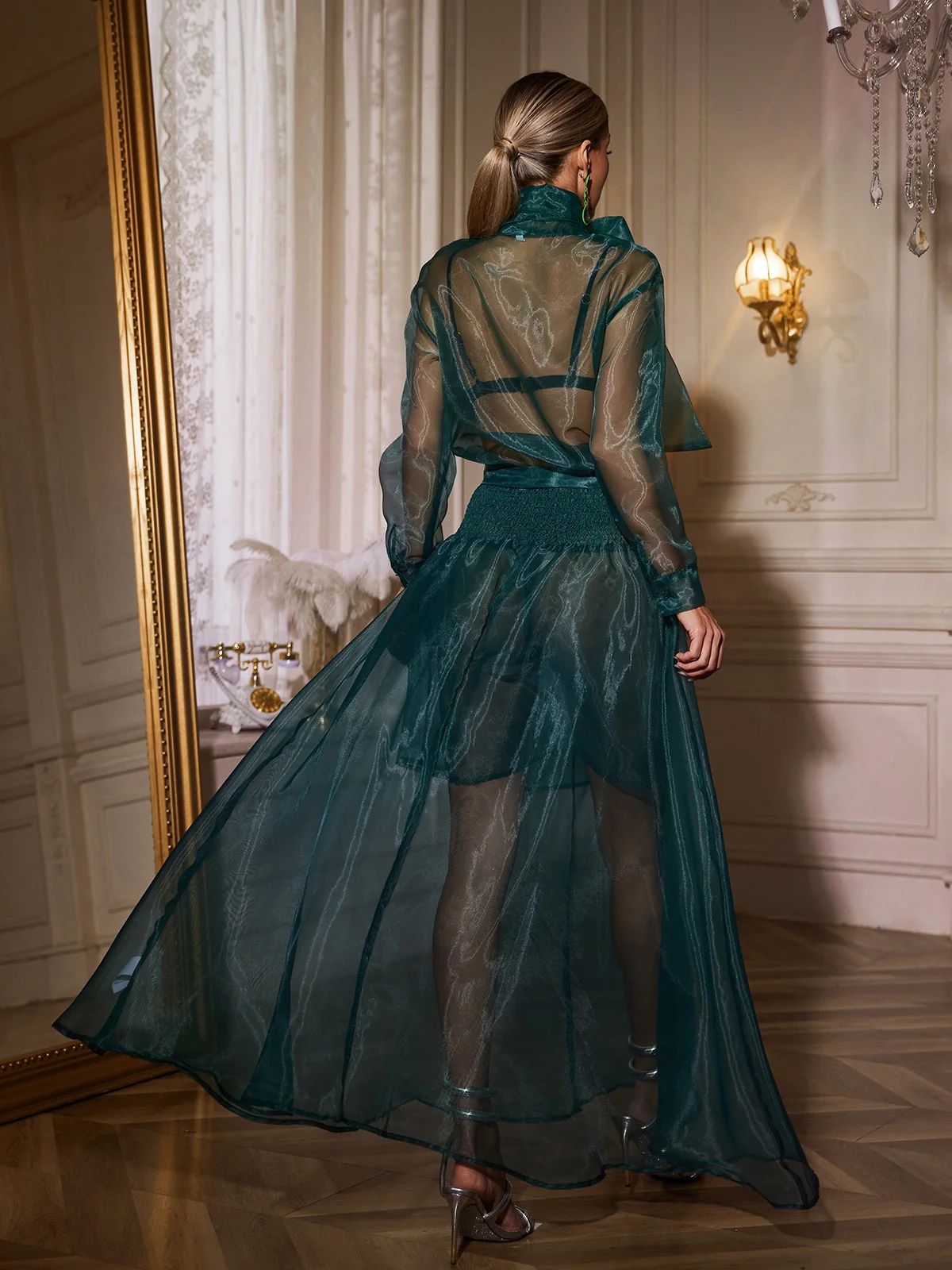 Rochie verde smarald - imagine 6