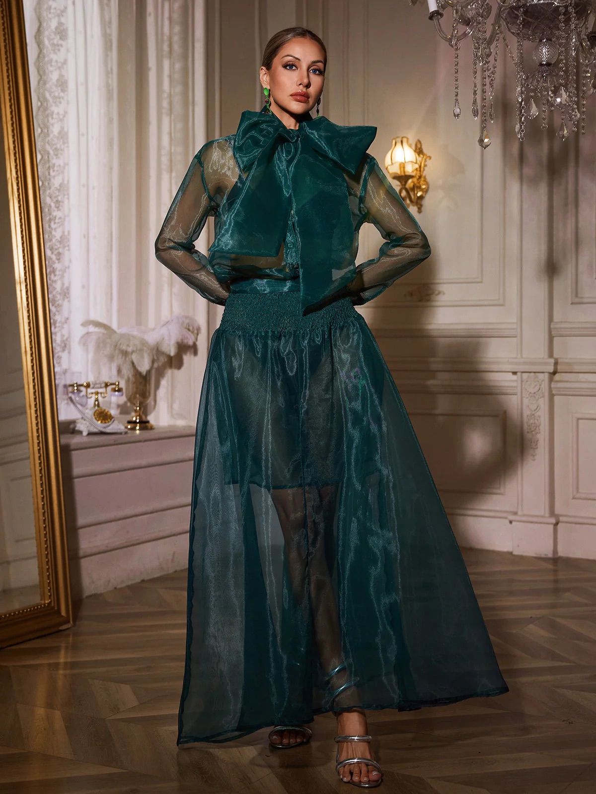 Rochie verde smarald - imagine 5