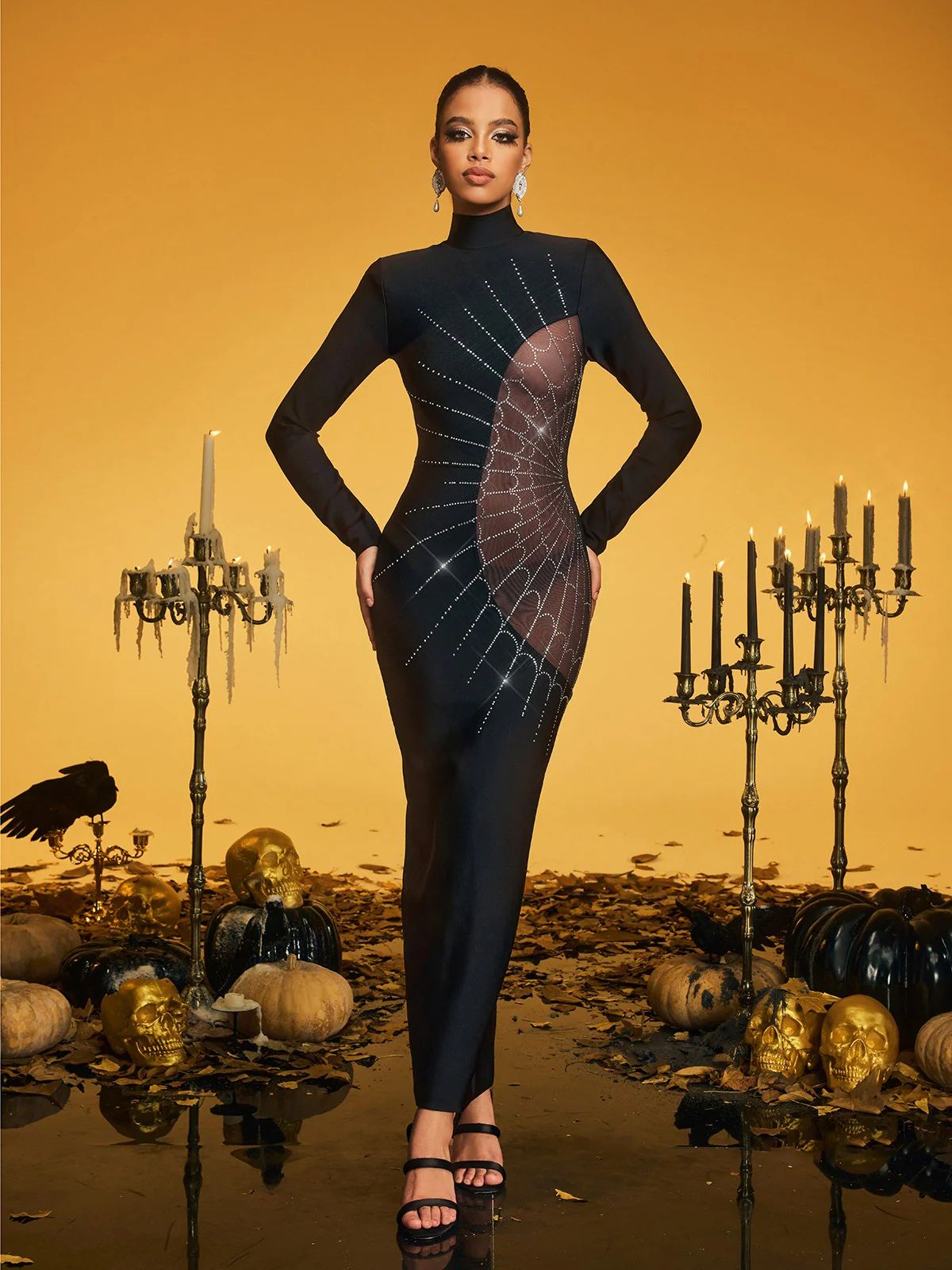 Rochie cu efect semi-transparent - imagine 3
