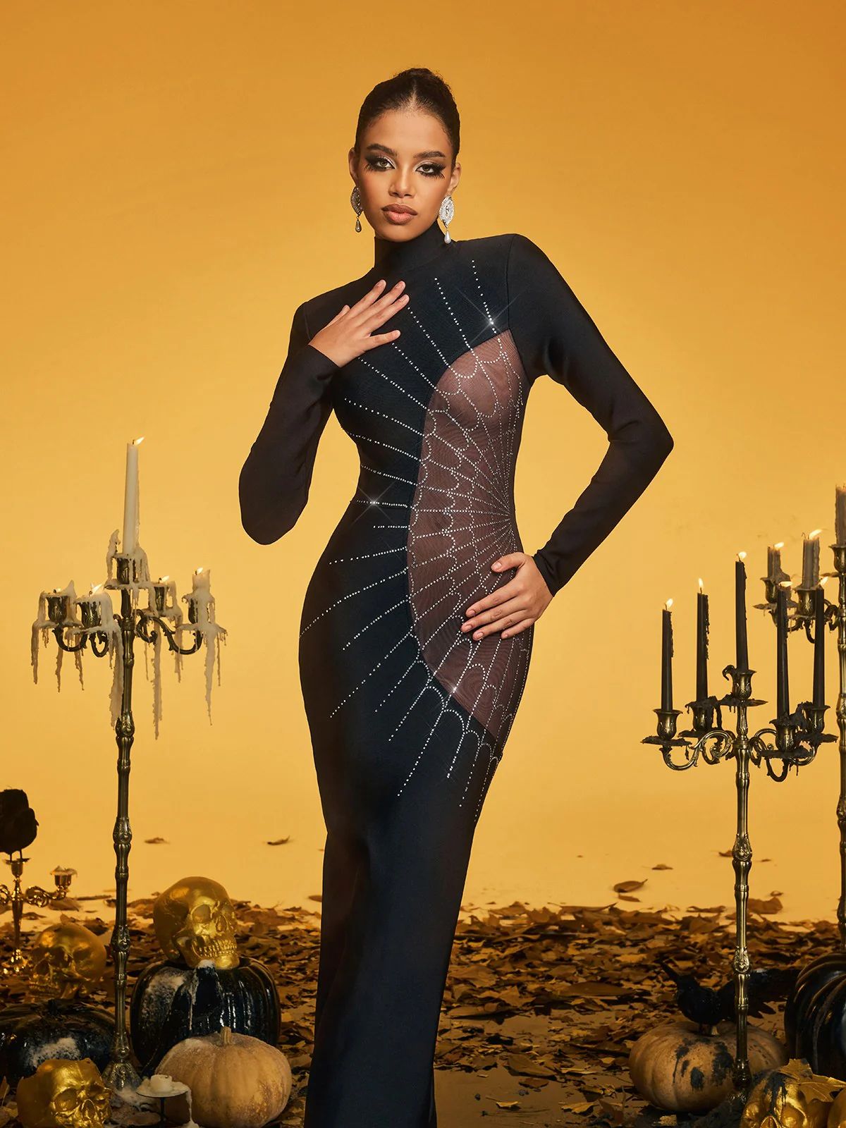Rochie cu efect semi-transparent - imagine 2
